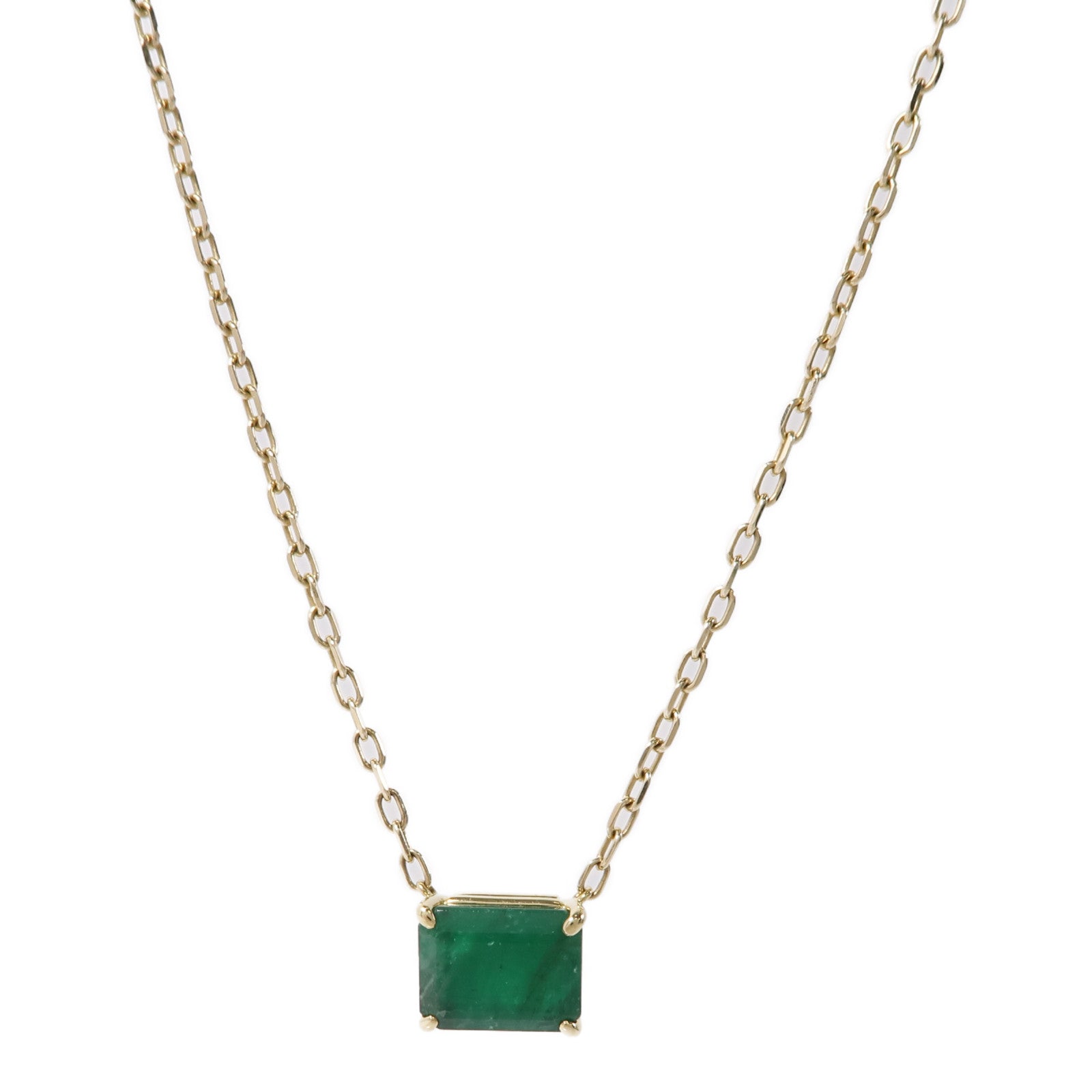 JEWELRY 18K黄金Emerald Necklace綠寶石項鍊