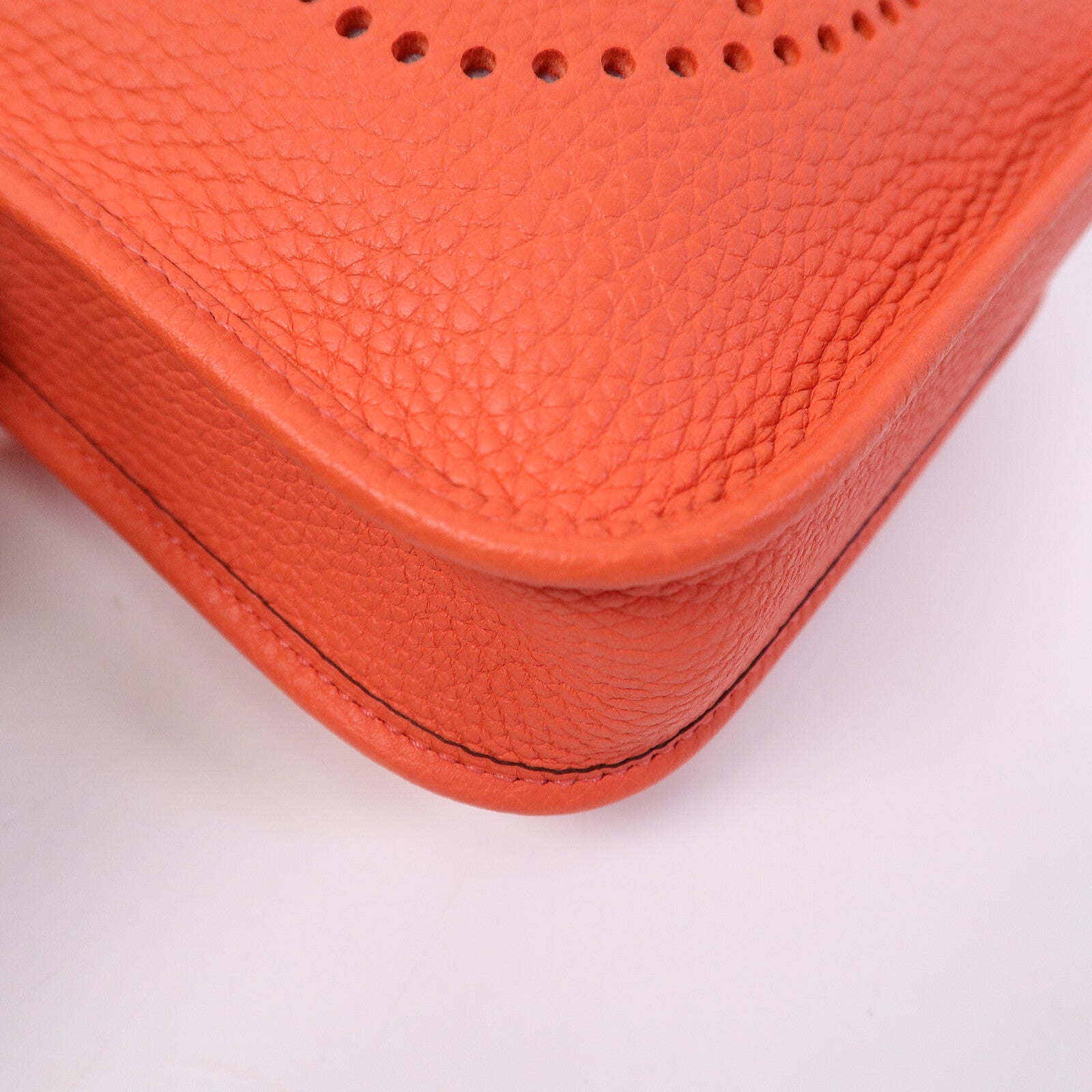 HERMES Clemence皮革Evelyne TPM肩背袋Rose Texas
