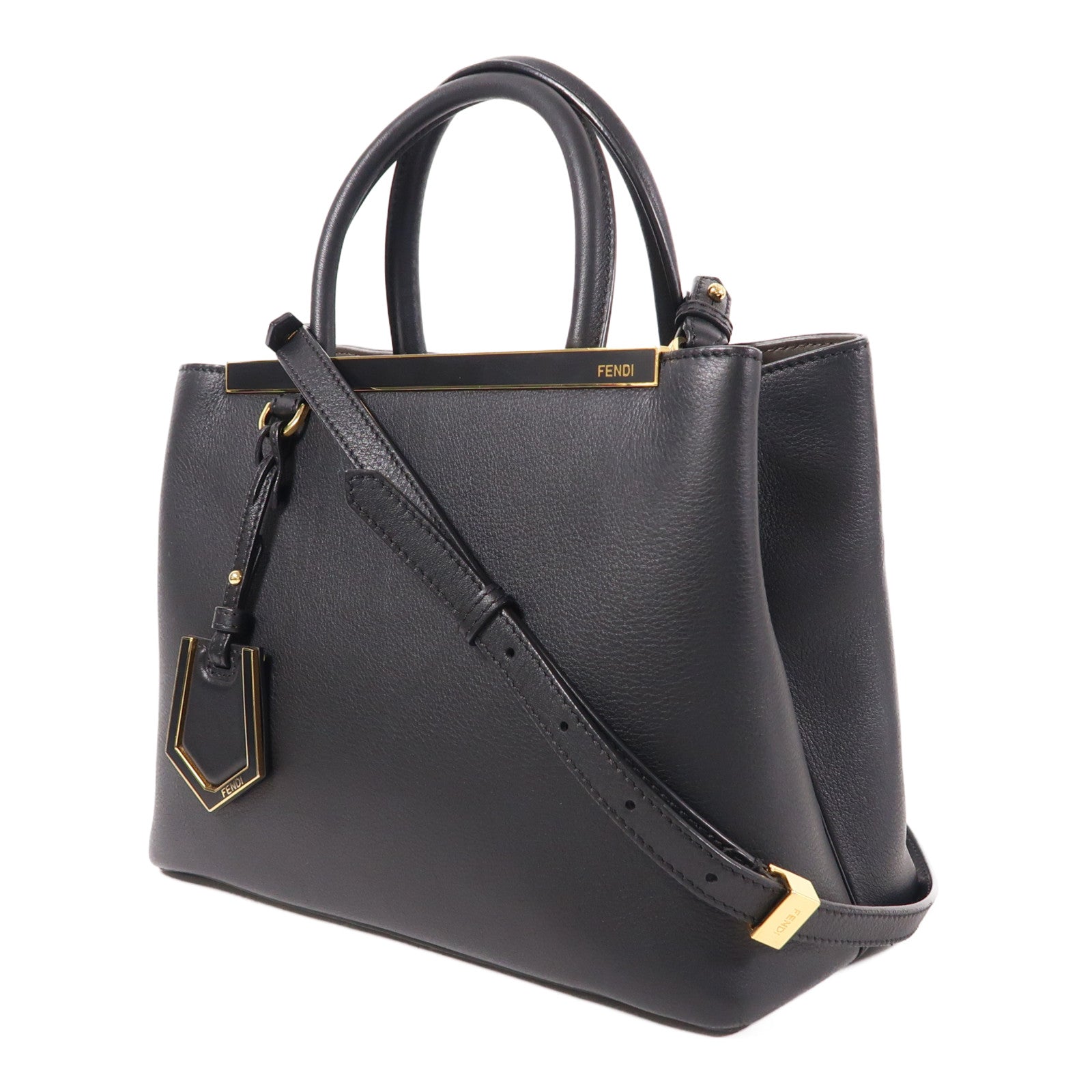 FENDI 【激減優惠】牛皮皮革2 Jours金扣手挽肩背兩用袋