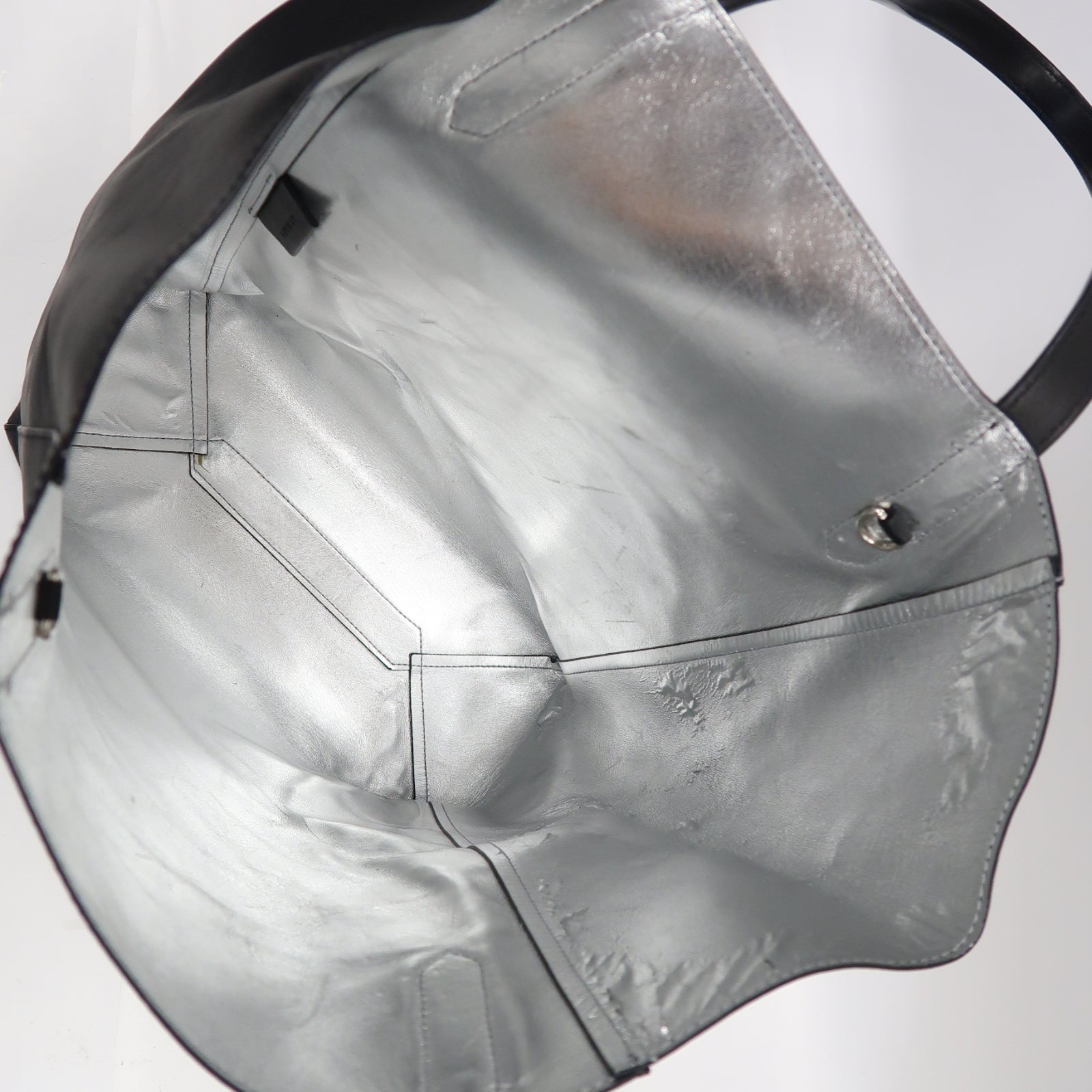 GIVENCHY 牛皮皮革Shoulder Bag銀扣手挽肩背兩用袋黑色