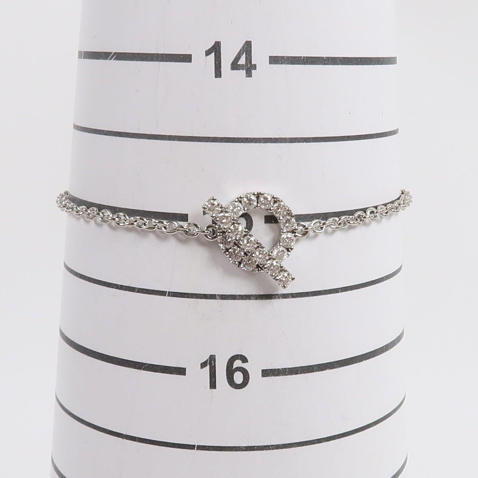 HERMES 18K白金Finesse Bractlet手鏈