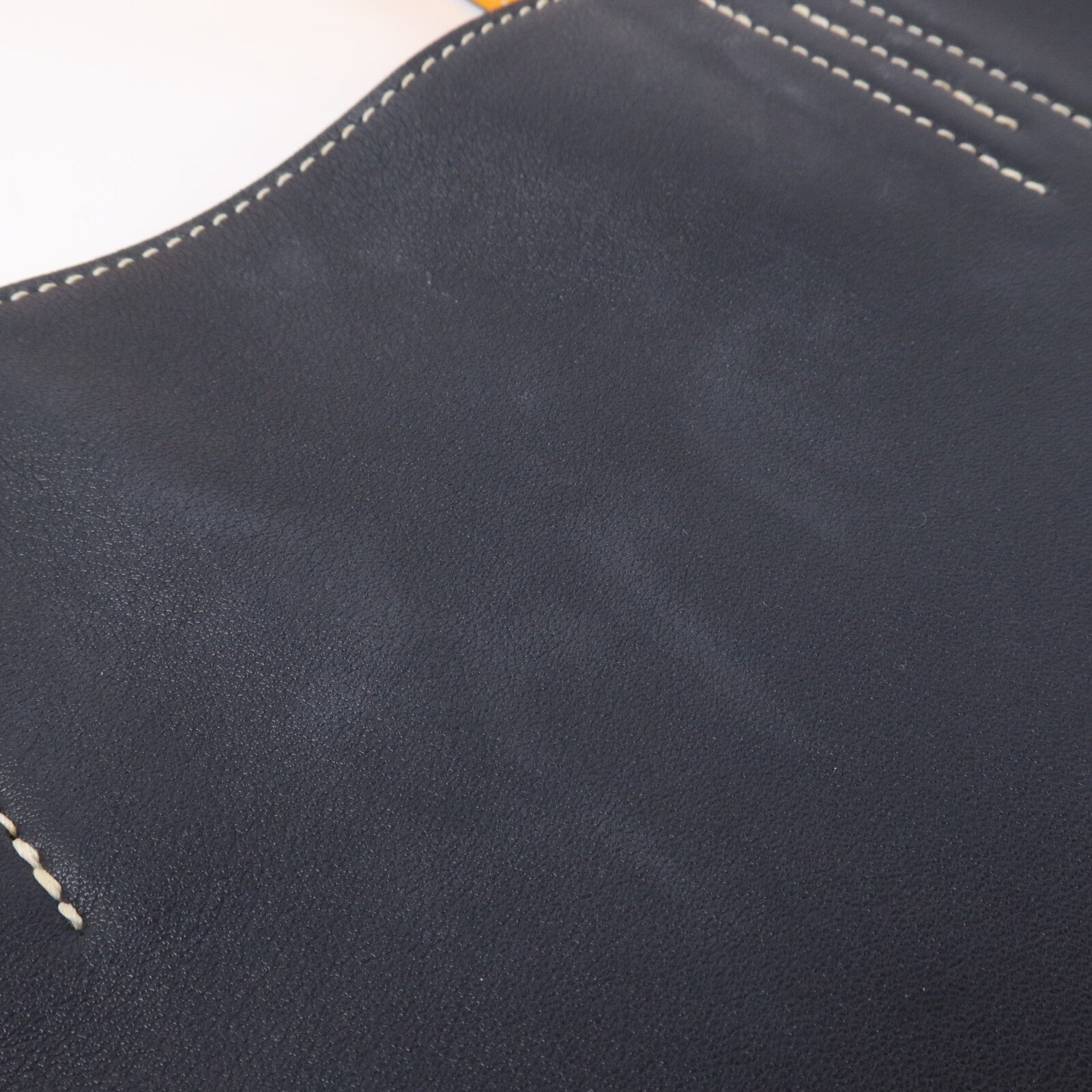 HERMES Swift皮革Double Sens 36手挽袋Bleu Indigo/Jaune d'Or/Cuivre