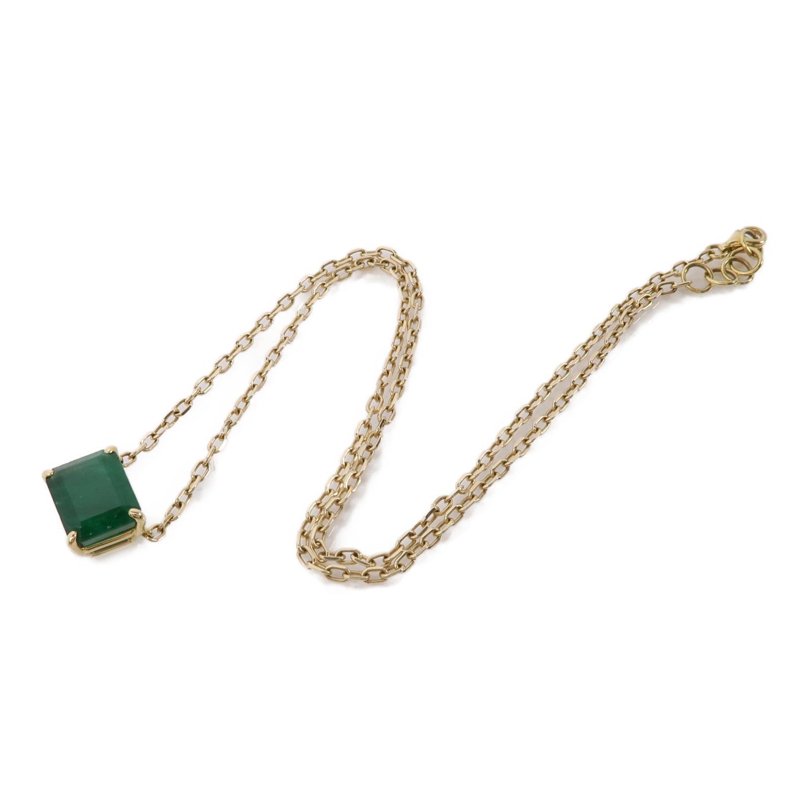 JEWELRY 18K黄金Emerald Necklace綠寶石項鍊