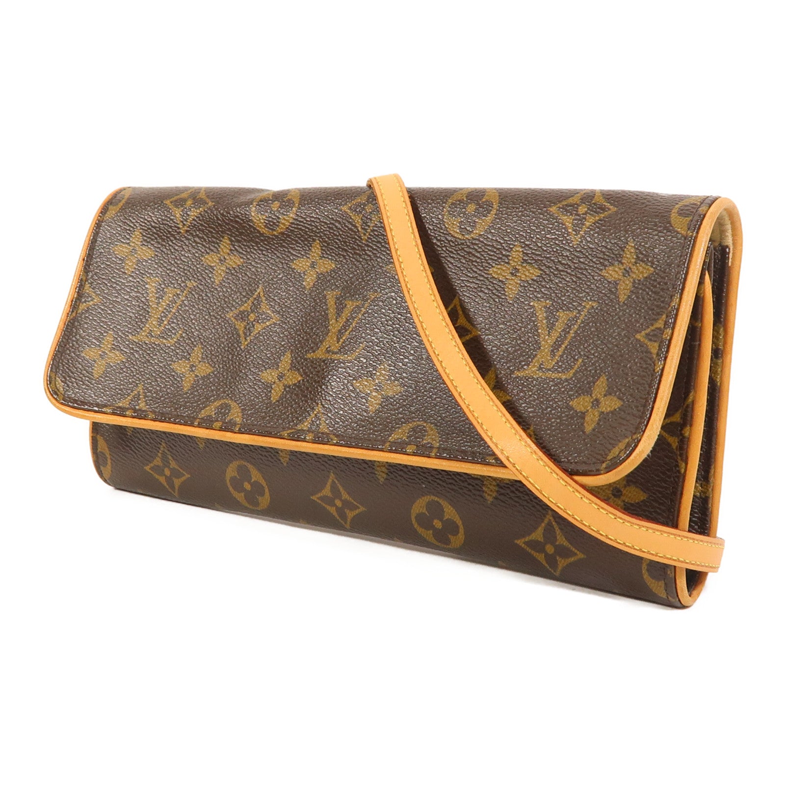 LOUIS VUITTON Monogram Pochette Twin GM金扣肩背袋