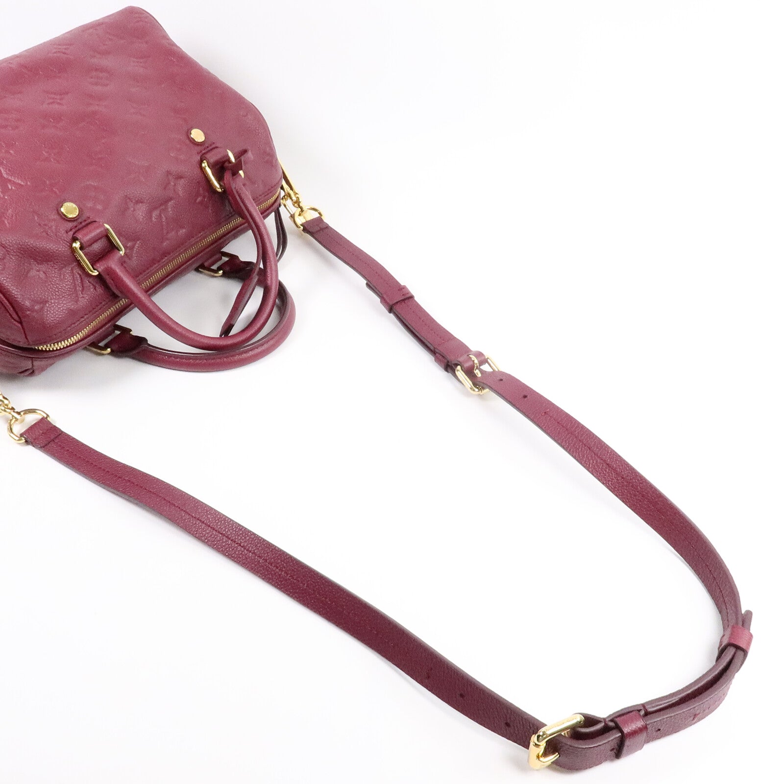 LOUIS VUITTON Monogram Empreinte Speedy 25手挽肩背兩用袋