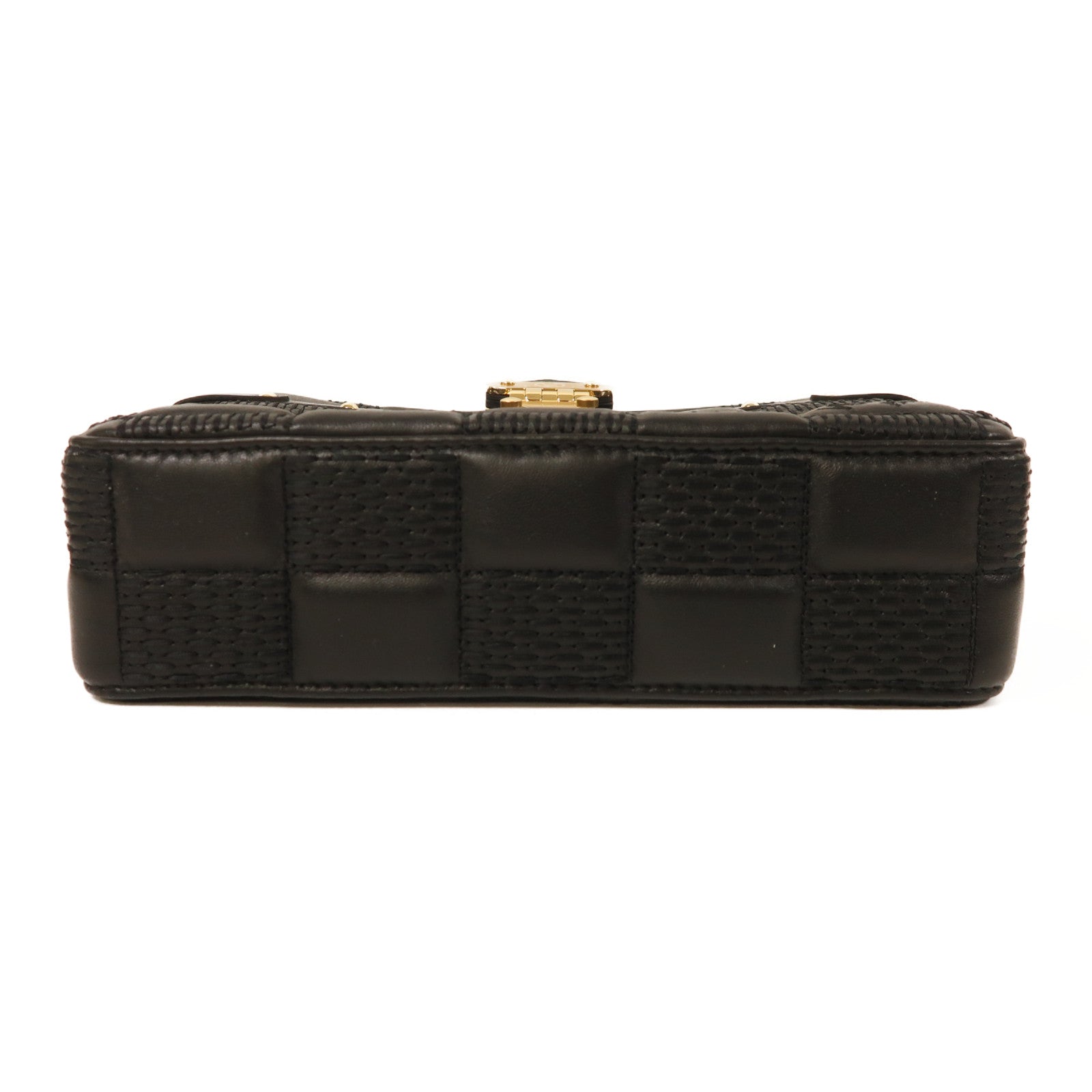 LOUIS VUITTON 羊皮皮革Troca PM金扣肩背袋黑色