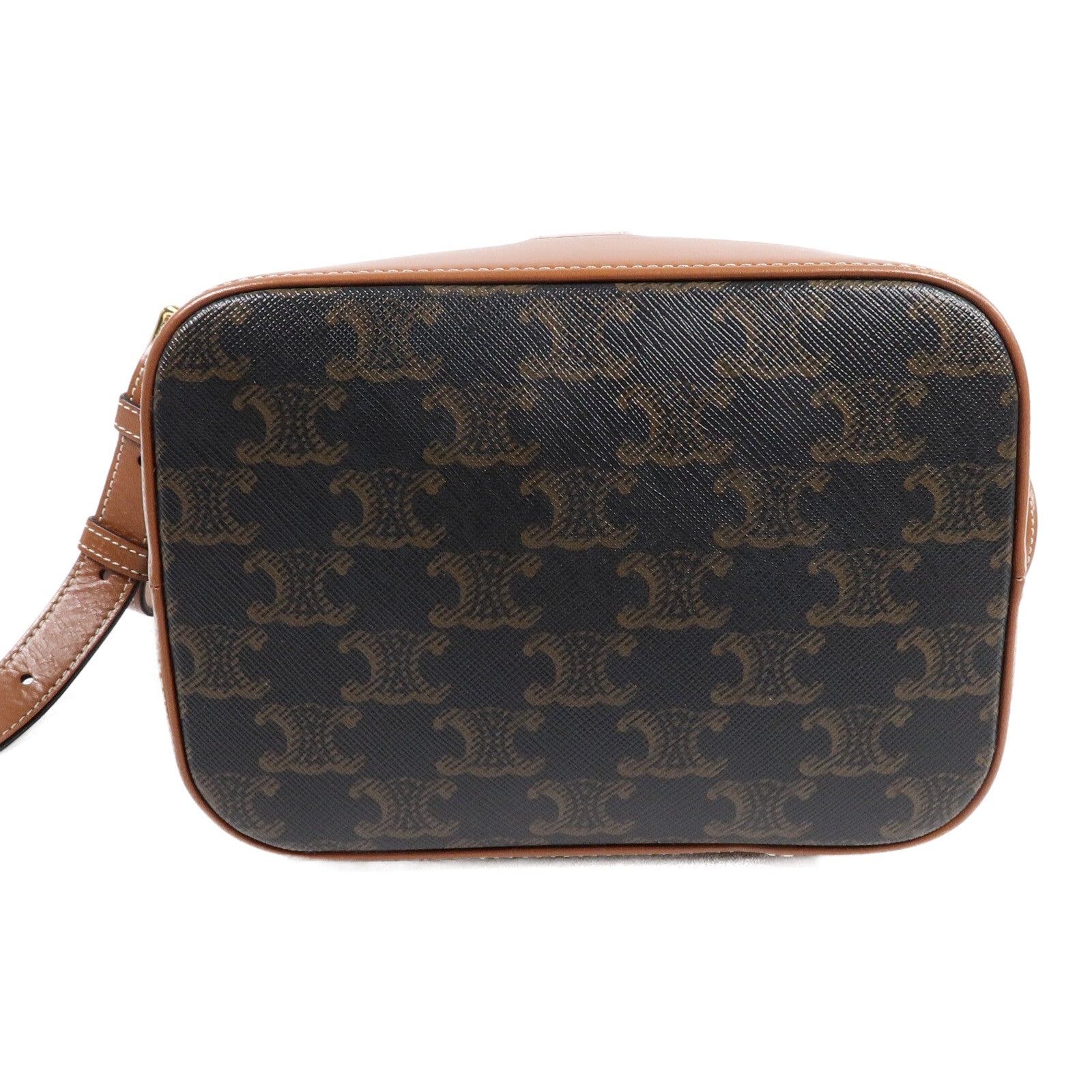 CELINE 塗層帆布Triomphe Small Bucket Bag肩背袋