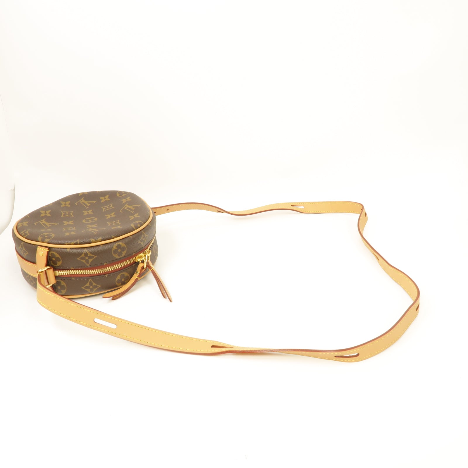 LOUIS VUITTON Monogram Boite Chapeau Souple PM金扣肩背袋啡色