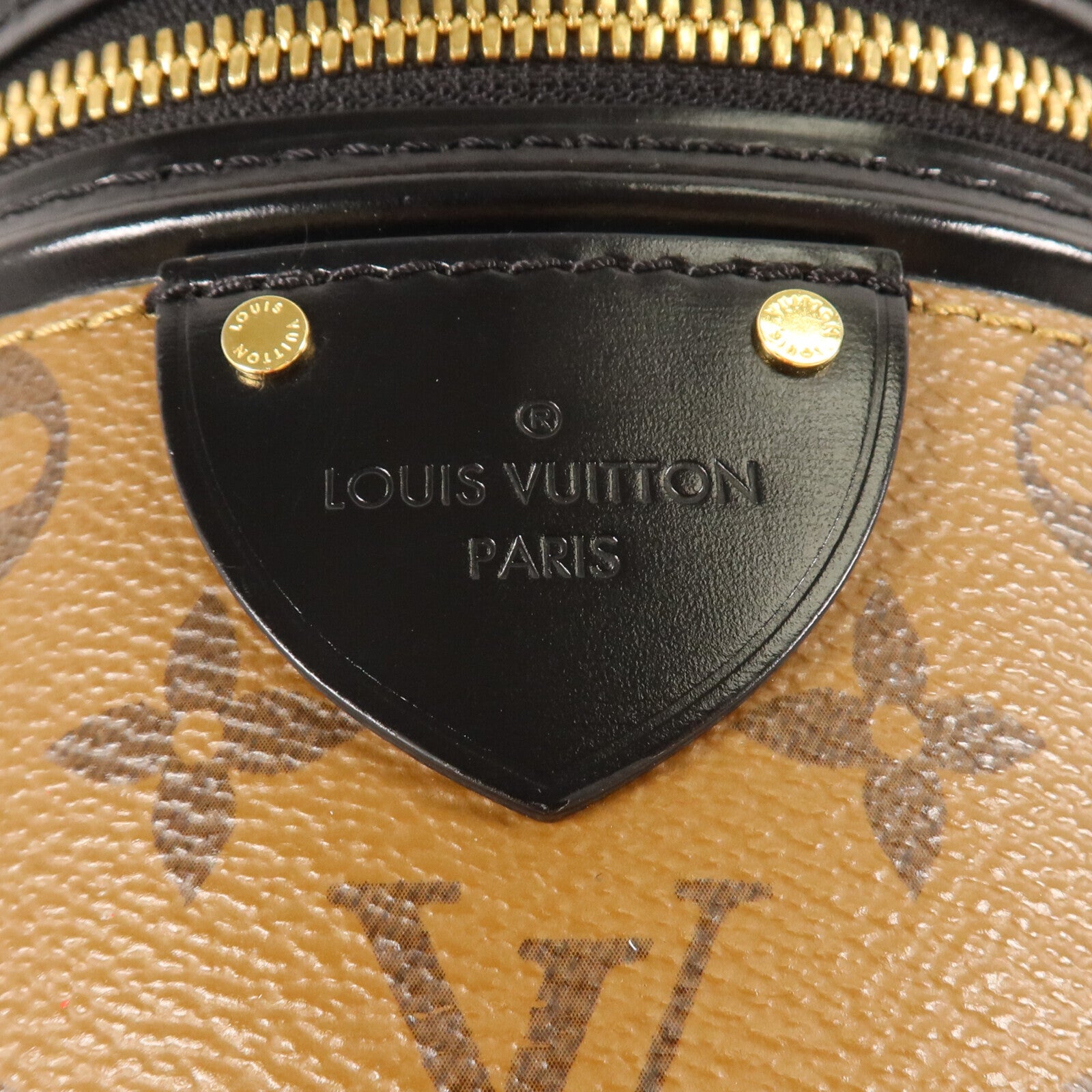LOUIS VUITTON Monogram Reverse Cannes金扣手挽肩背兩用袋
