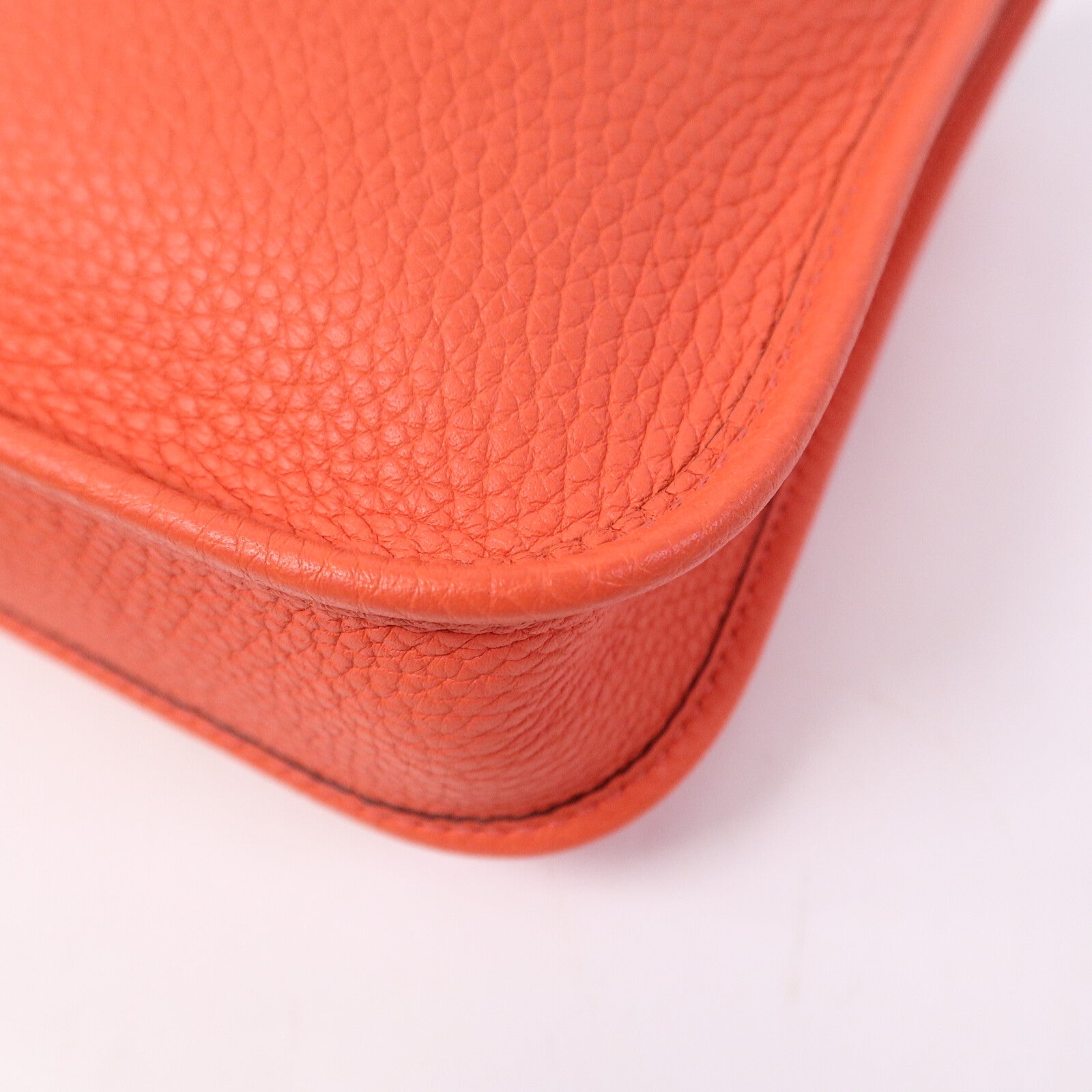 HERMES Clemence皮革Evelyne TPM肩背袋Rose Texas