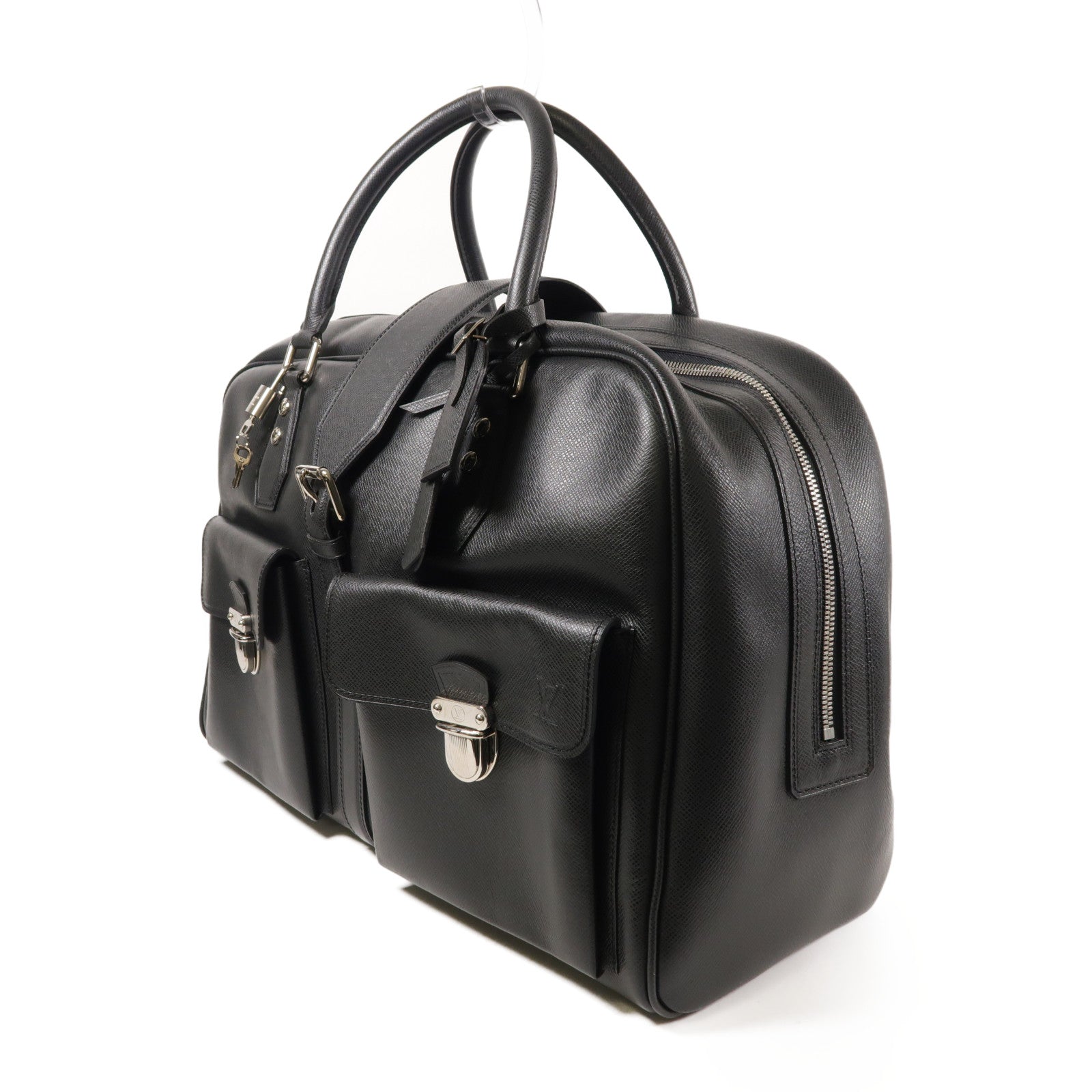 LOUIS VUITTON Taiga Ivan Travel Bag銀扣手挽袋