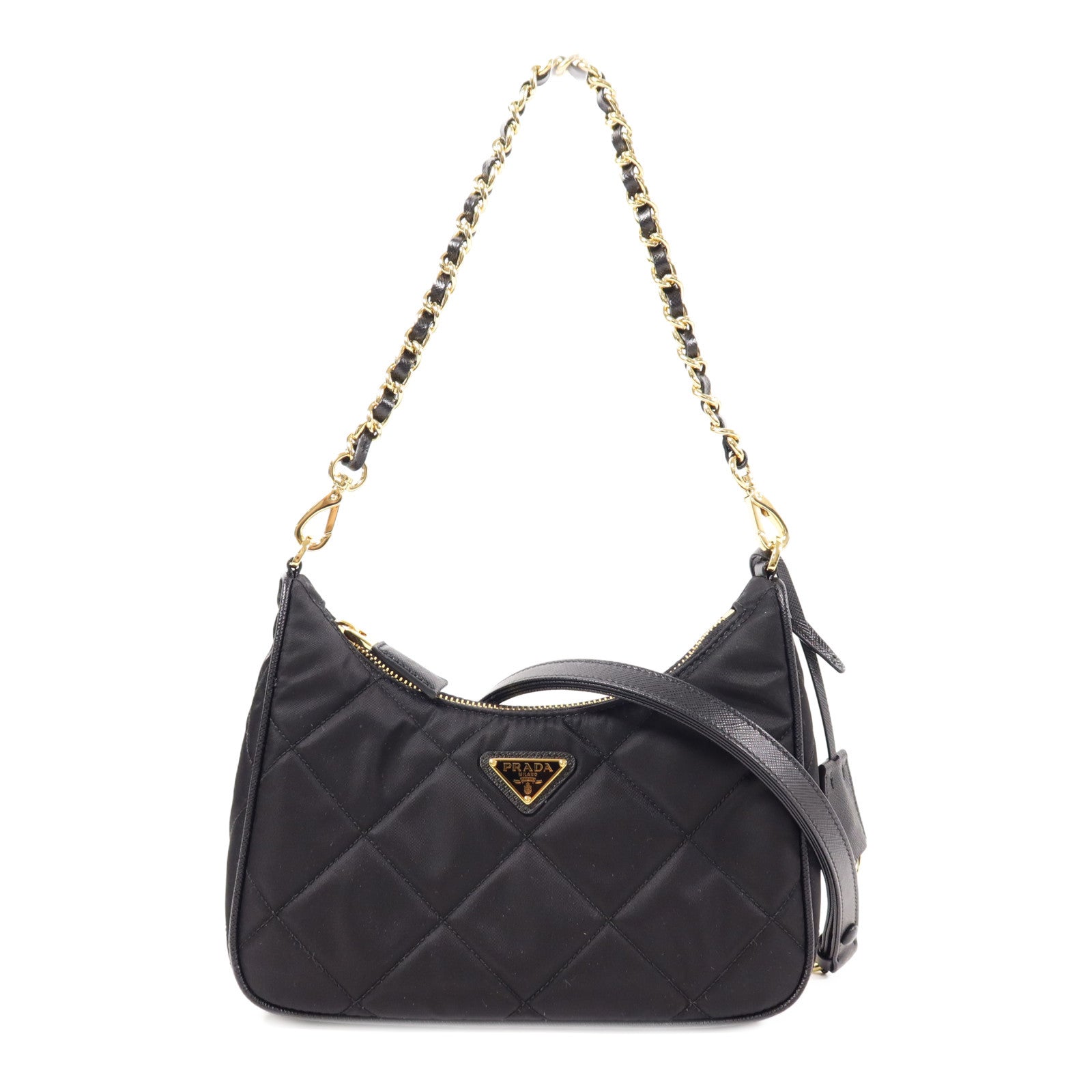 PRADA GHW Re-Edition 1995 2 Way Bag Nylon Black 7556
