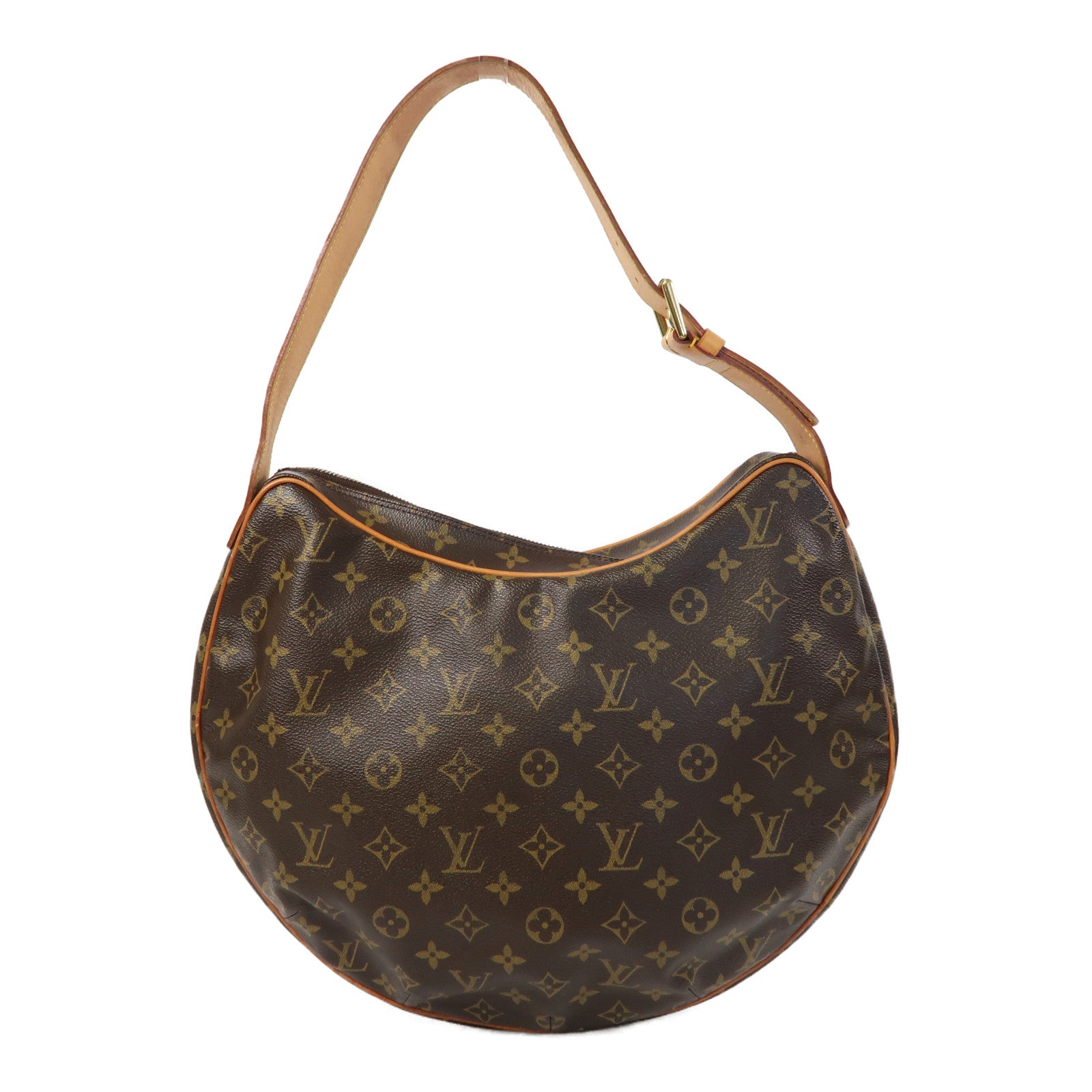 LOUIS VUITTON Monogram Croissant GM金扣肩背袋啡色