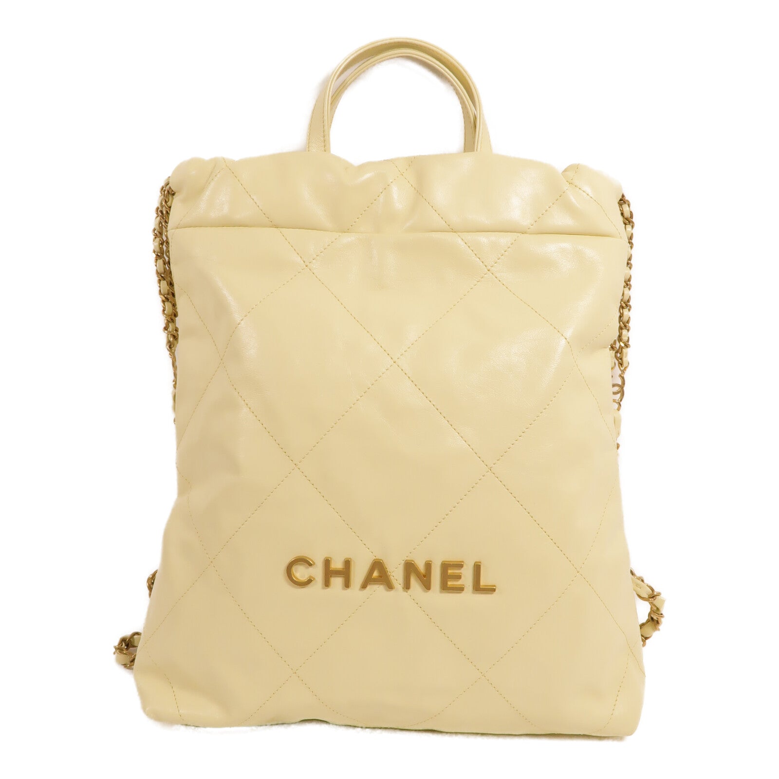 CHANEL 牛皮皮革Chanel 22 Backpack鏈帶背包