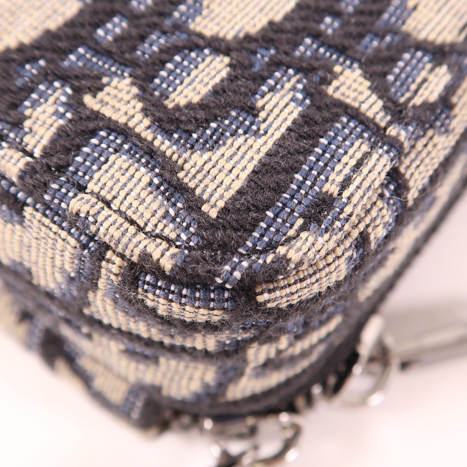 Dior 帆布Oblique Camera Bag銀扣肩背袋