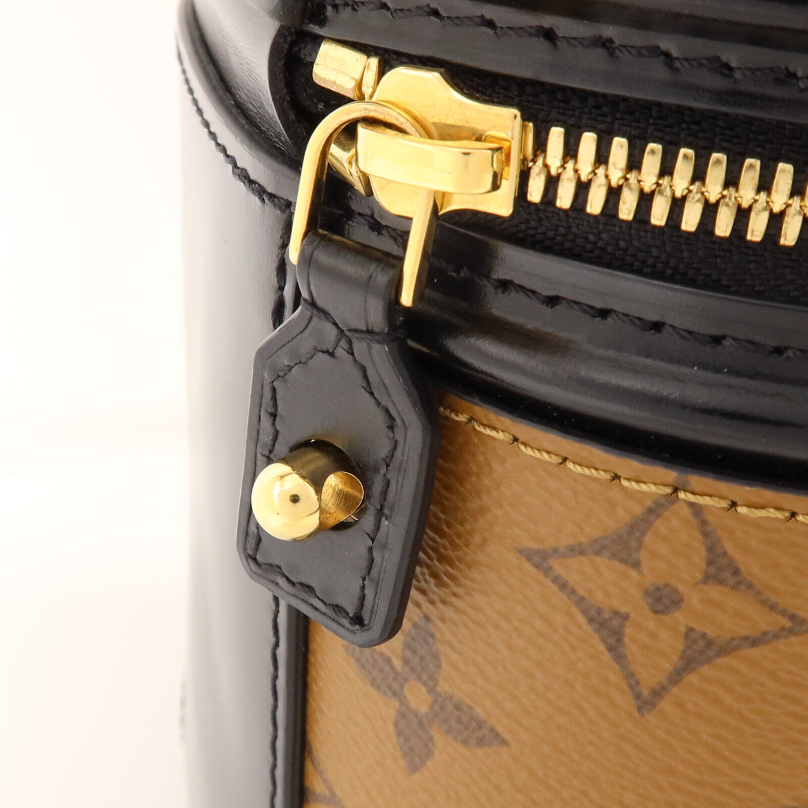 LOUIS VUITTON Monogram Reverse Cannes金扣手挽肩背兩用袋