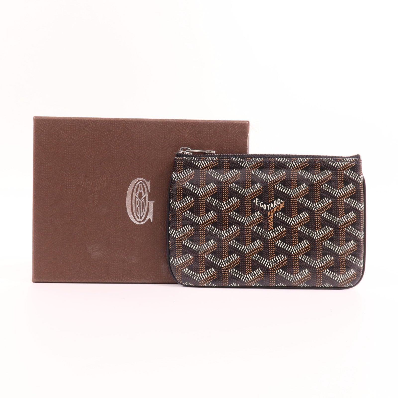 GOYARD 塗層帆布Pouch銀扣手拿包