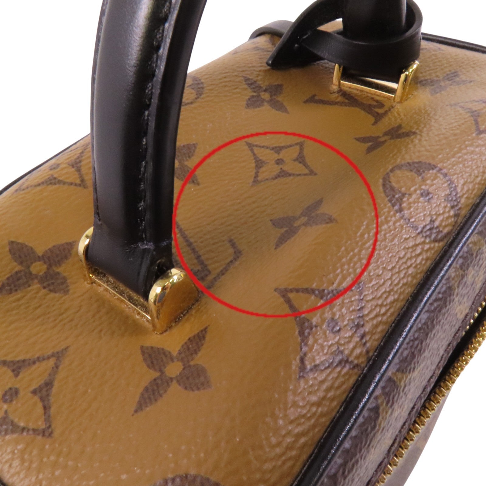 LOUIS VUITTON Monogram Reverse Vanity PM金扣手挽肩背兩用袋