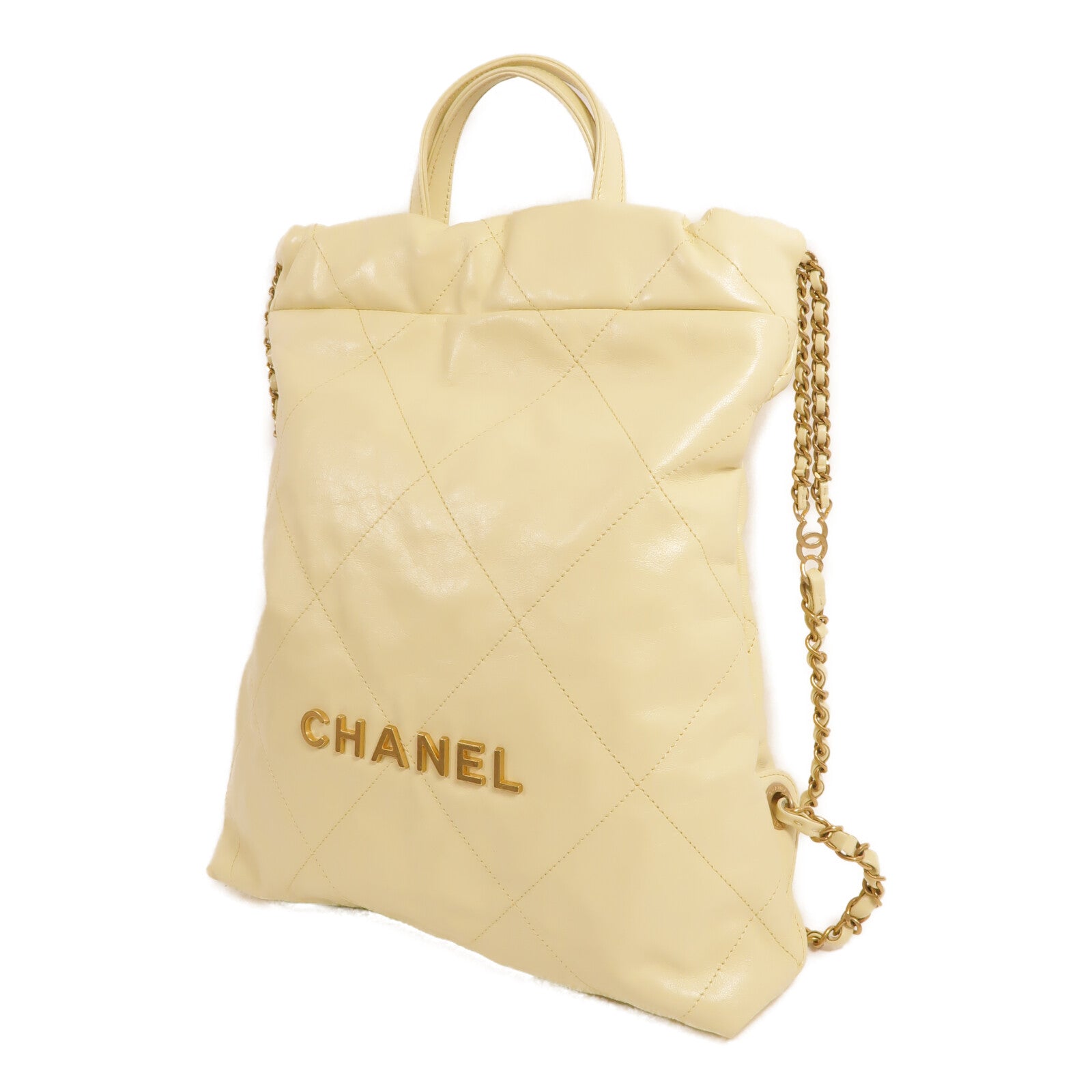 CHANEL 牛皮皮革Chanel 22 Backpack鏈帶背包