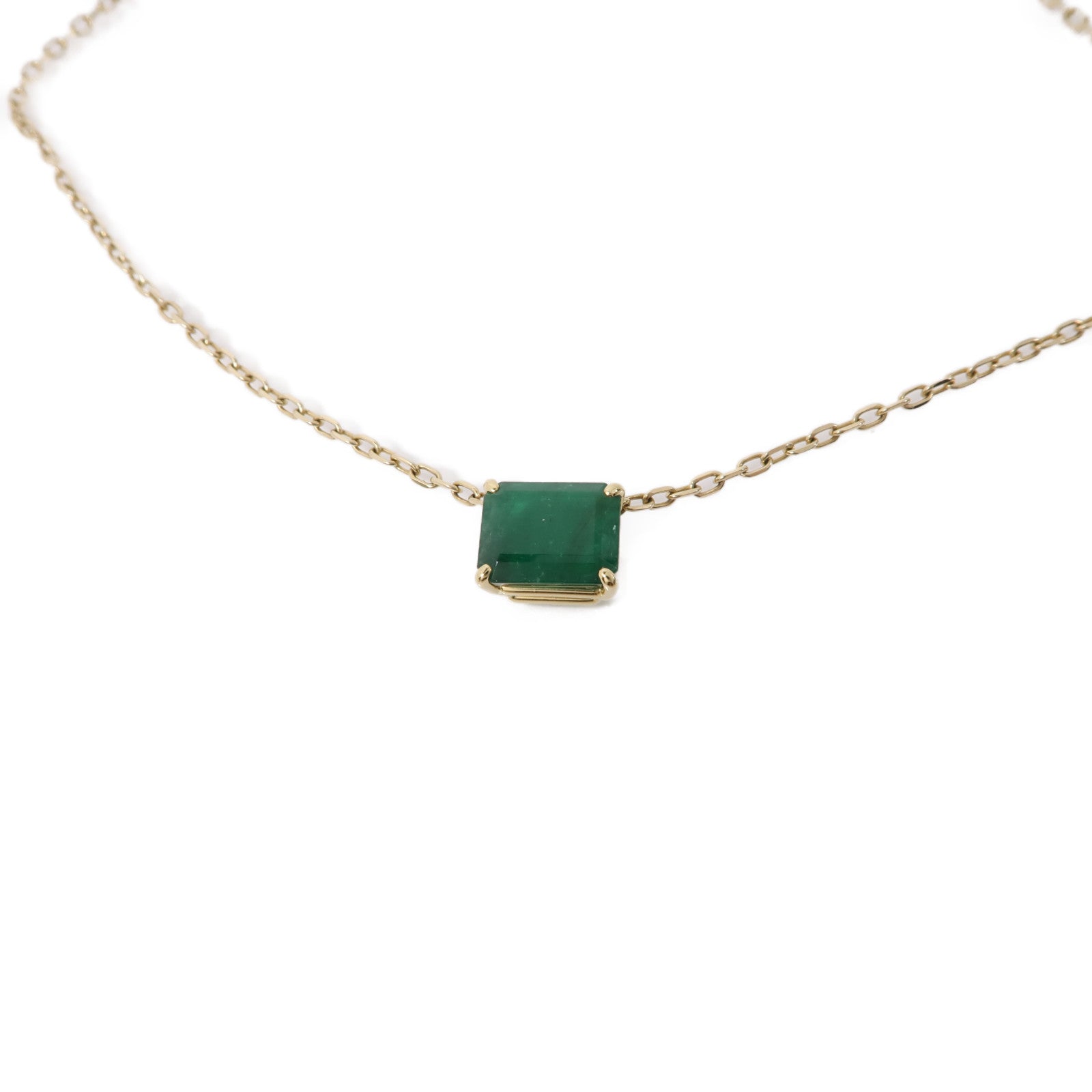 JEWELRY 18K黄金Emerald Necklace綠寶石項鍊
