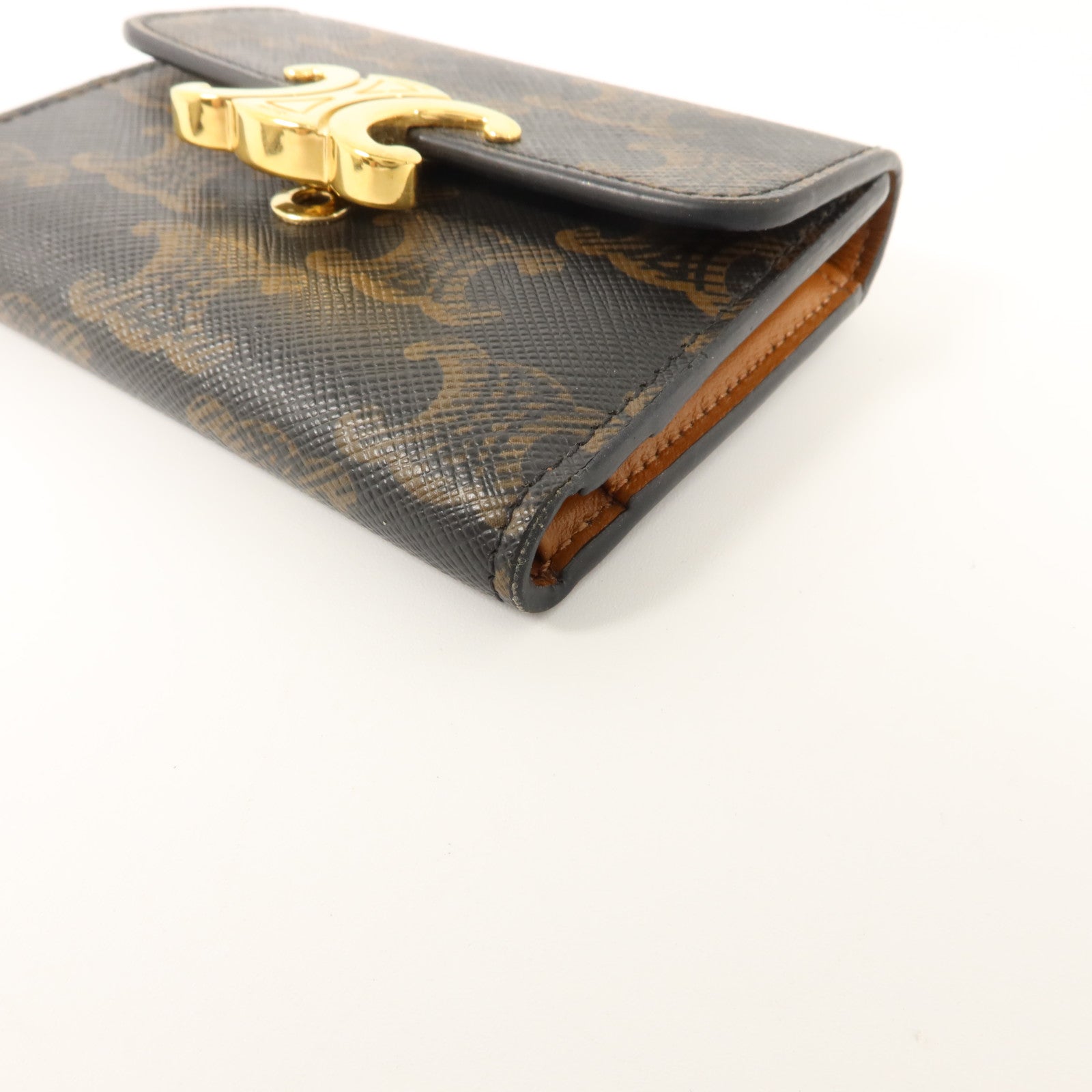 CELINE Triomphe帆布Compact Wallet With Coin Purse錢包