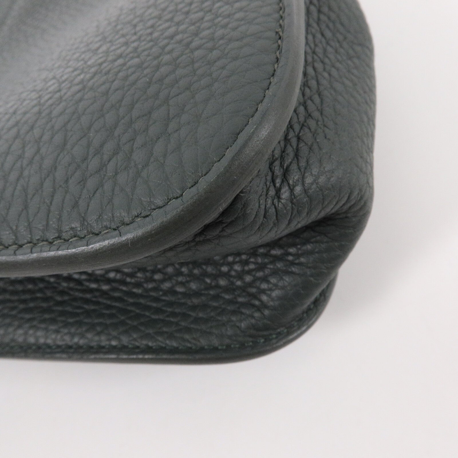 HERMES Clemence皮革Halzan 25手挽肩背兩用袋Vert Cypres