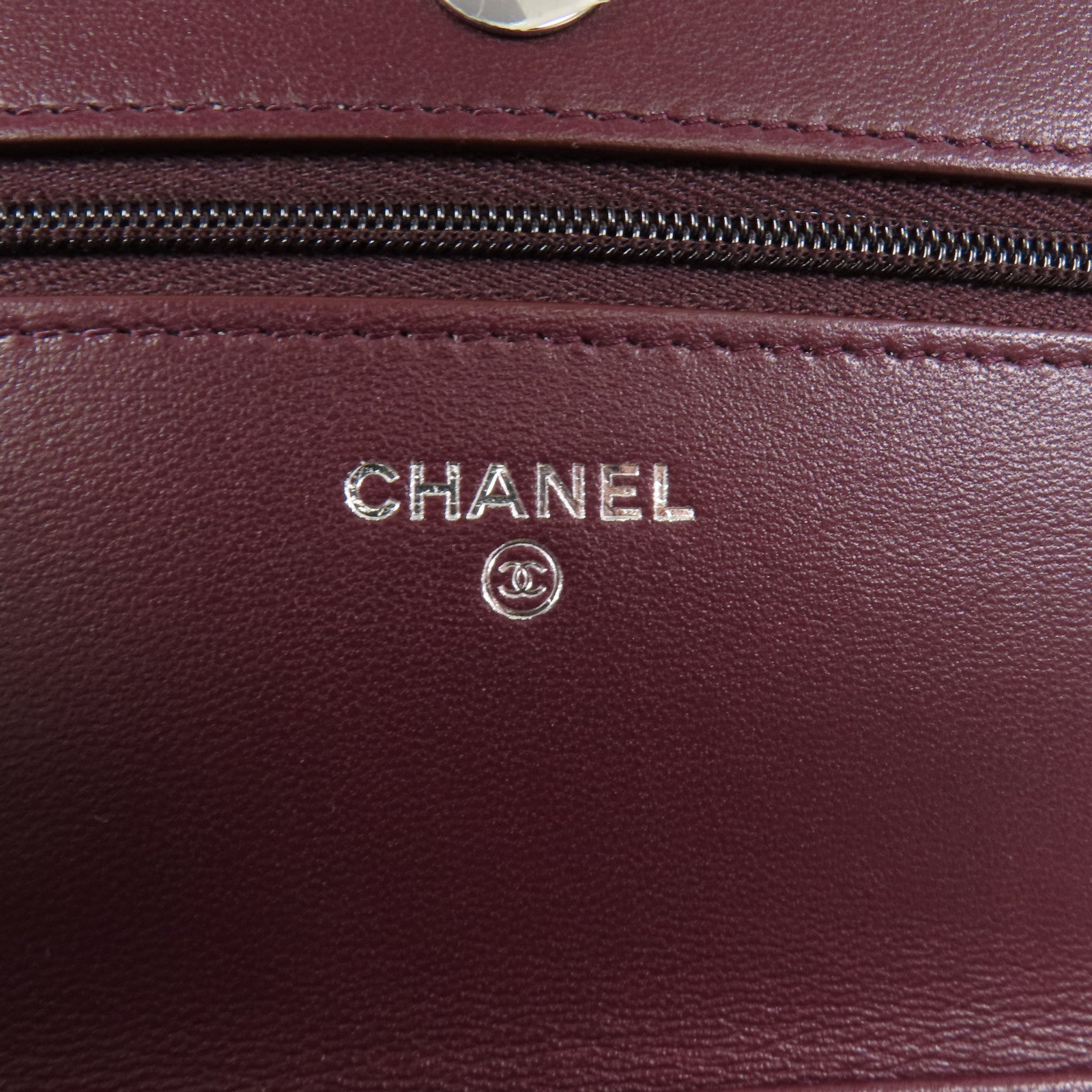 CHANEL 羊皮皮革Wallet On Chain銀扣鏈帶肩背袋