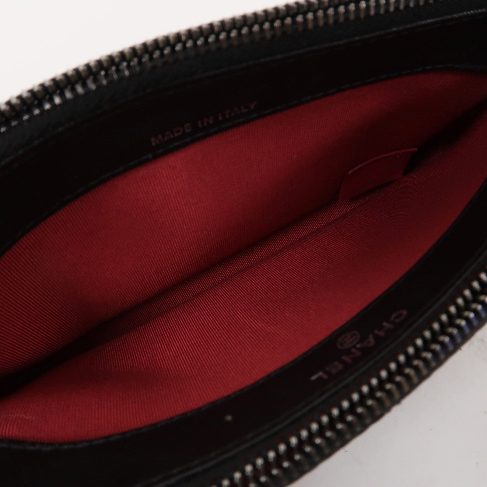 CHANEL 菱格皮革Gabrielle Clutch With Chain鏈帶肩背袋黑色