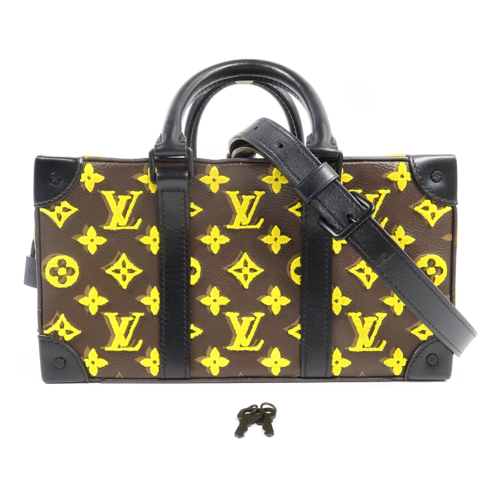 LOUIS VUITTON Monogram Tuffetage Trunk Speedy手挽肩背兩用袋
