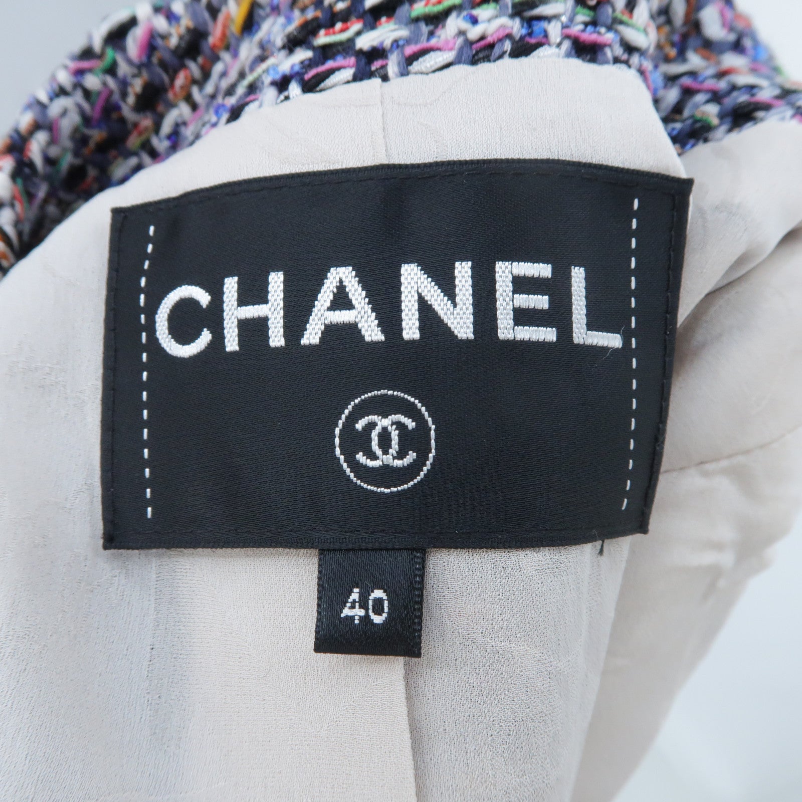 CHANEL Cotton/Nylon Collarless Jacket外套