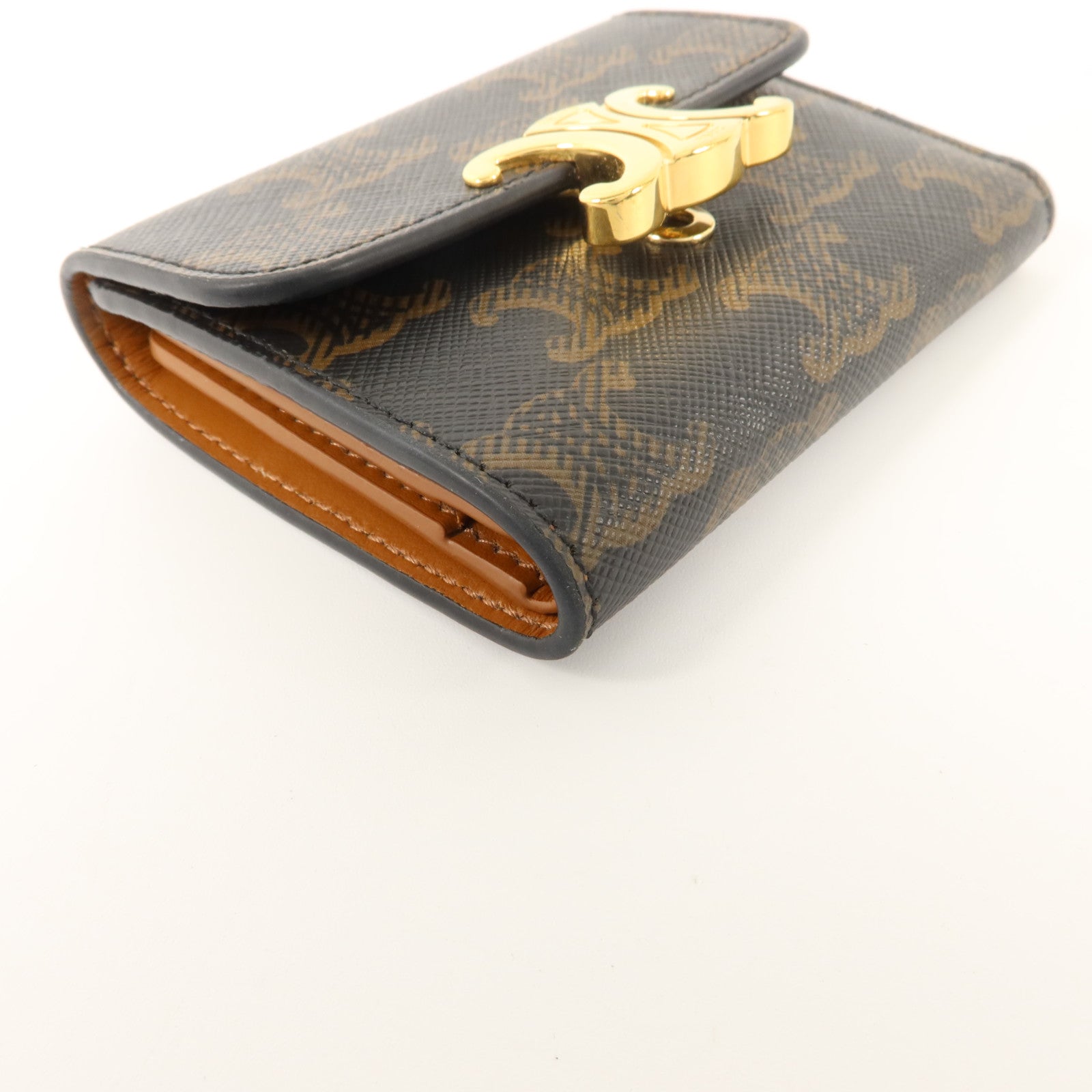 CELINE Triomphe帆布Compact Wallet With Coin Purse錢包
