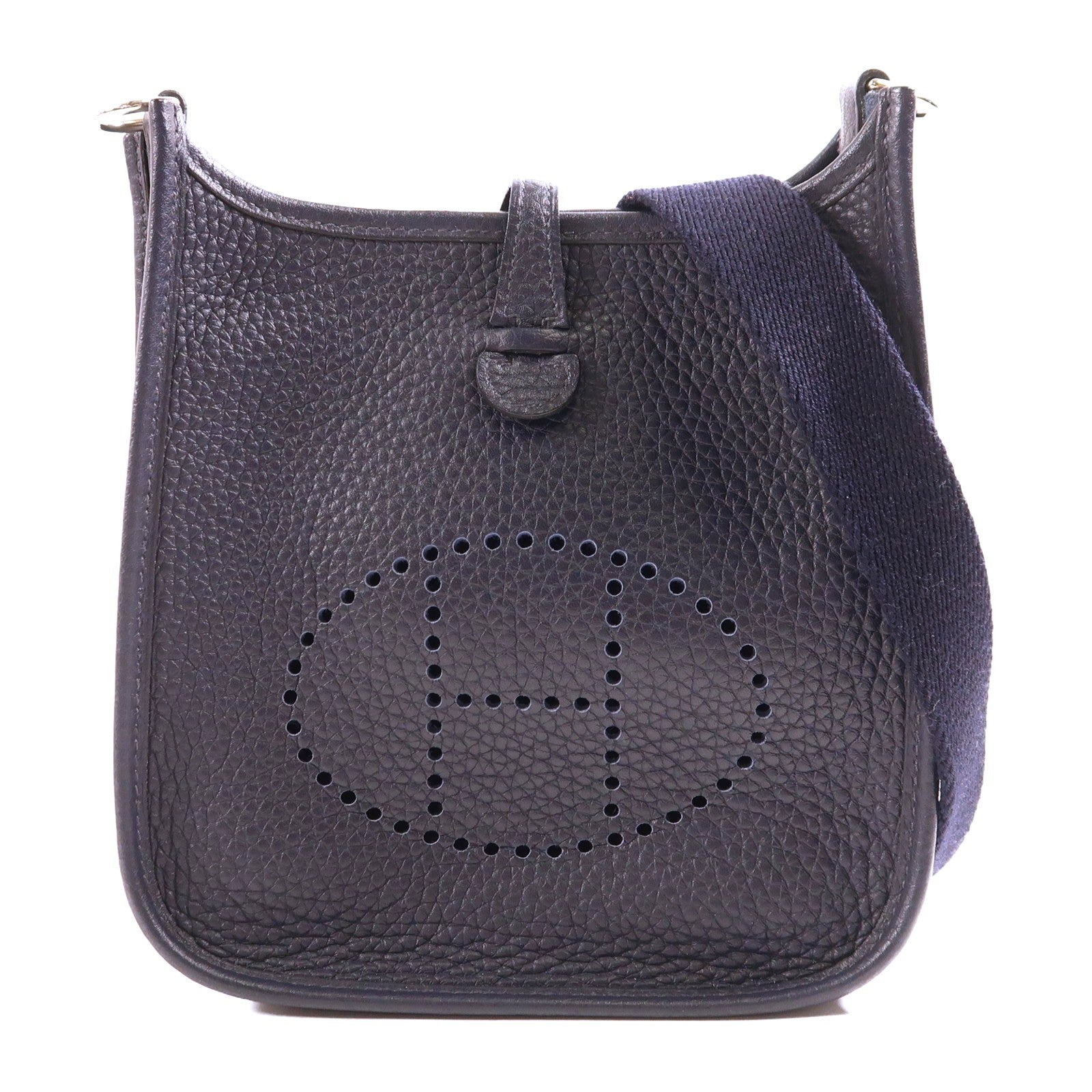 HERMES Clemence皮革Evelyne TPM銀扣肩背袋