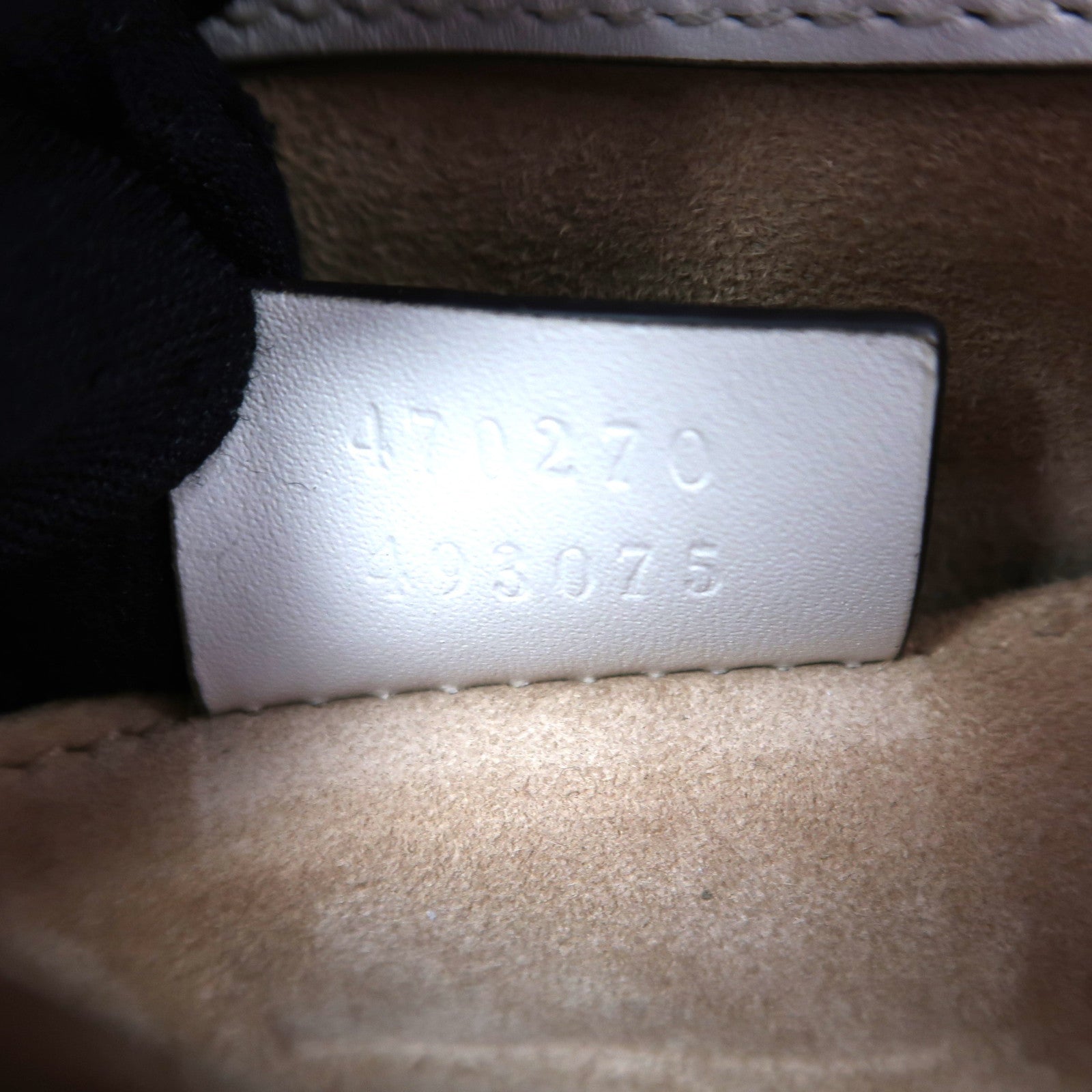 GUCCI 牛皮皮革Sylvie Top Handle金扣鏈帶肩背袋白色