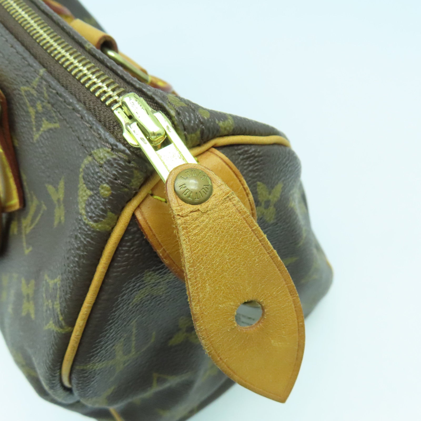 LOUIS VUITTON Monogram Speedy 25金扣手挽袋啡色
