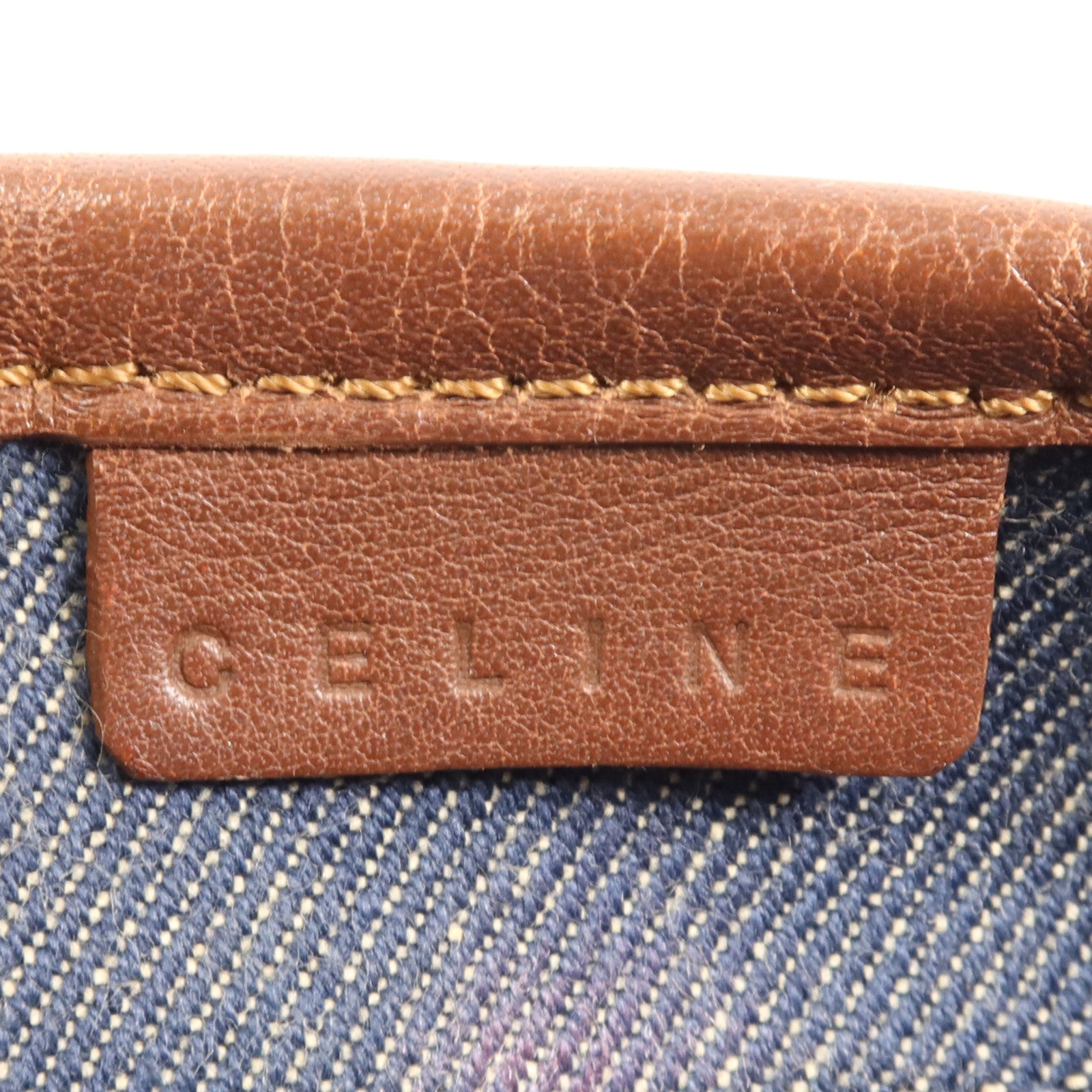 CELINE 帆布Shoulder Bag金扣肩背袋