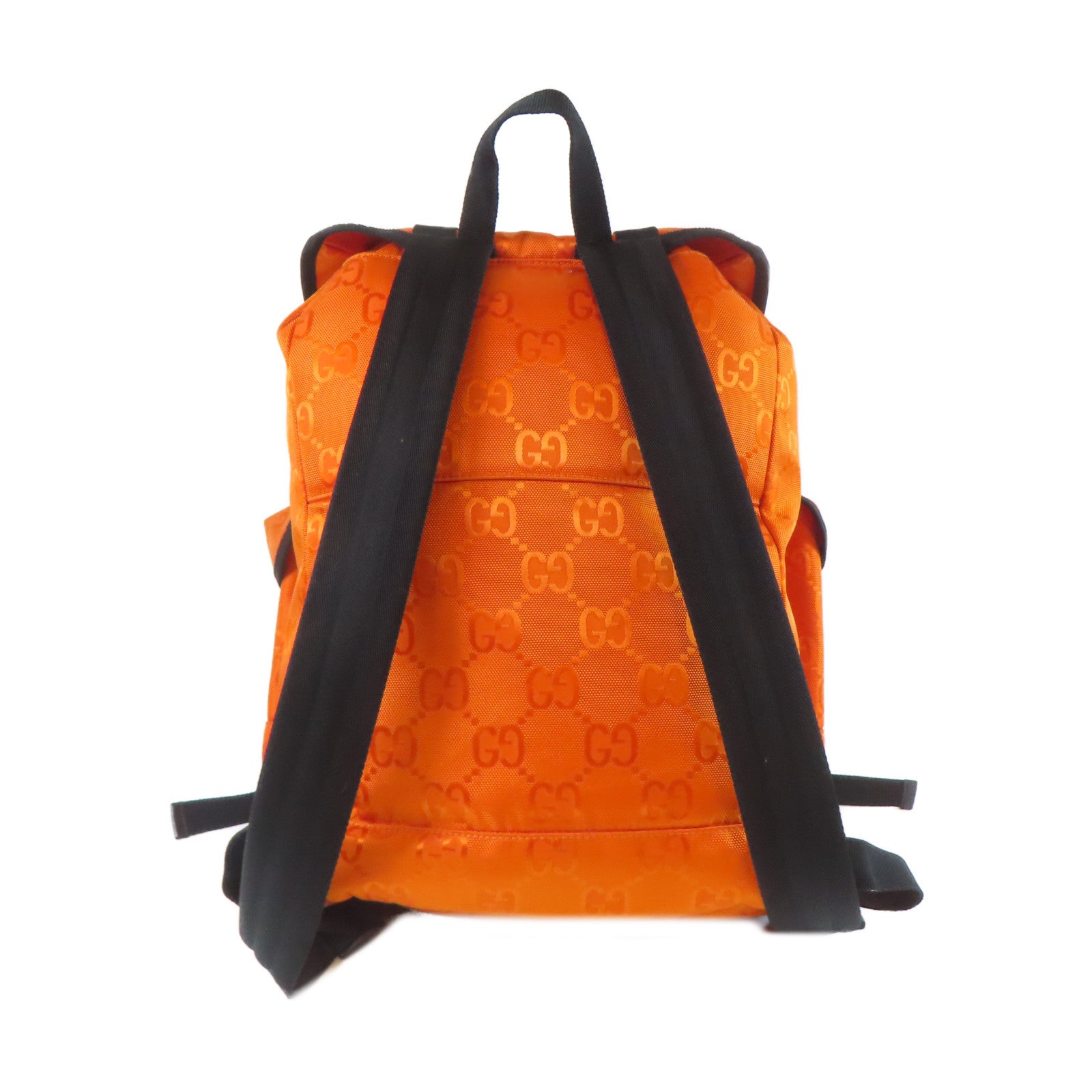 GUCCI 尼龍Rucksack BackPack銀扣背包橙色
