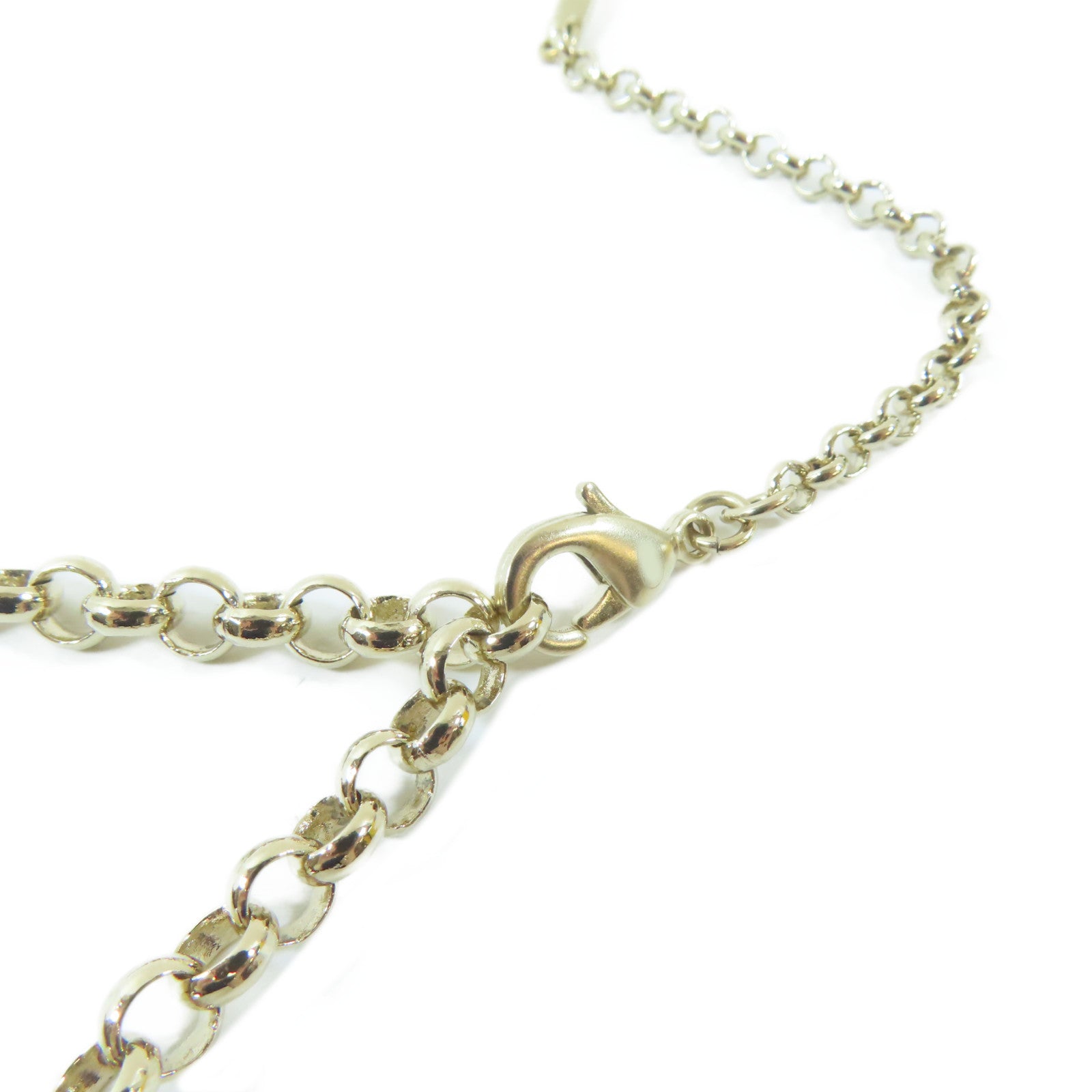CHANEL 金屬Necklace項鍊銀色#48cm