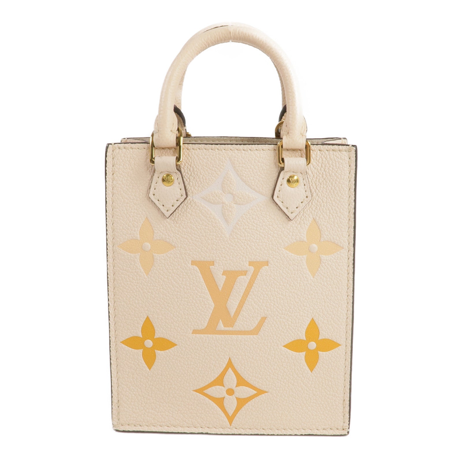 LOUIS VUITTON Monogram Empreinte Petit Sack Plat金扣手挽肩背兩用袋