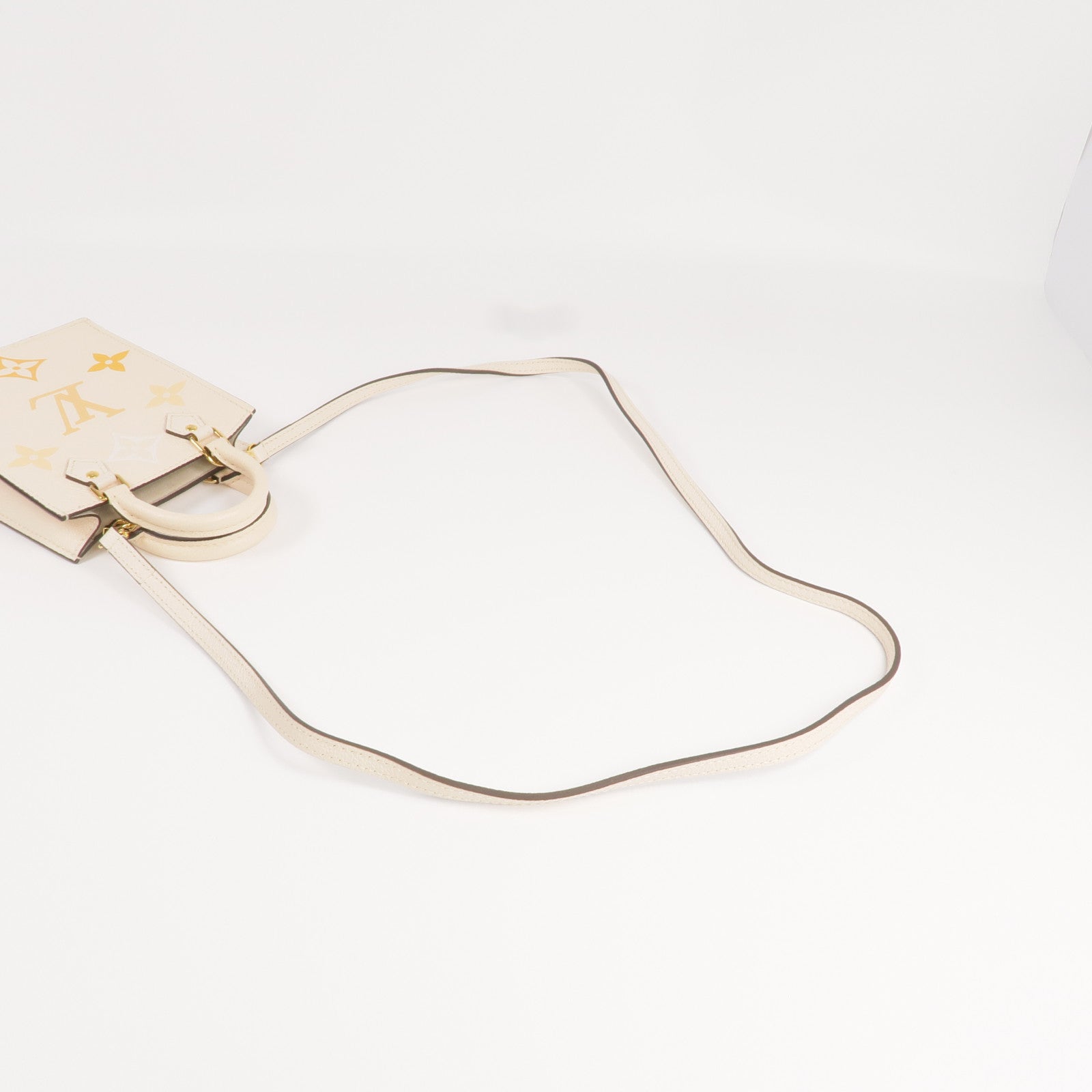 LOUIS VUITTON Monogram Empreinte Petit Sack Plat金扣手挽肩背兩用袋