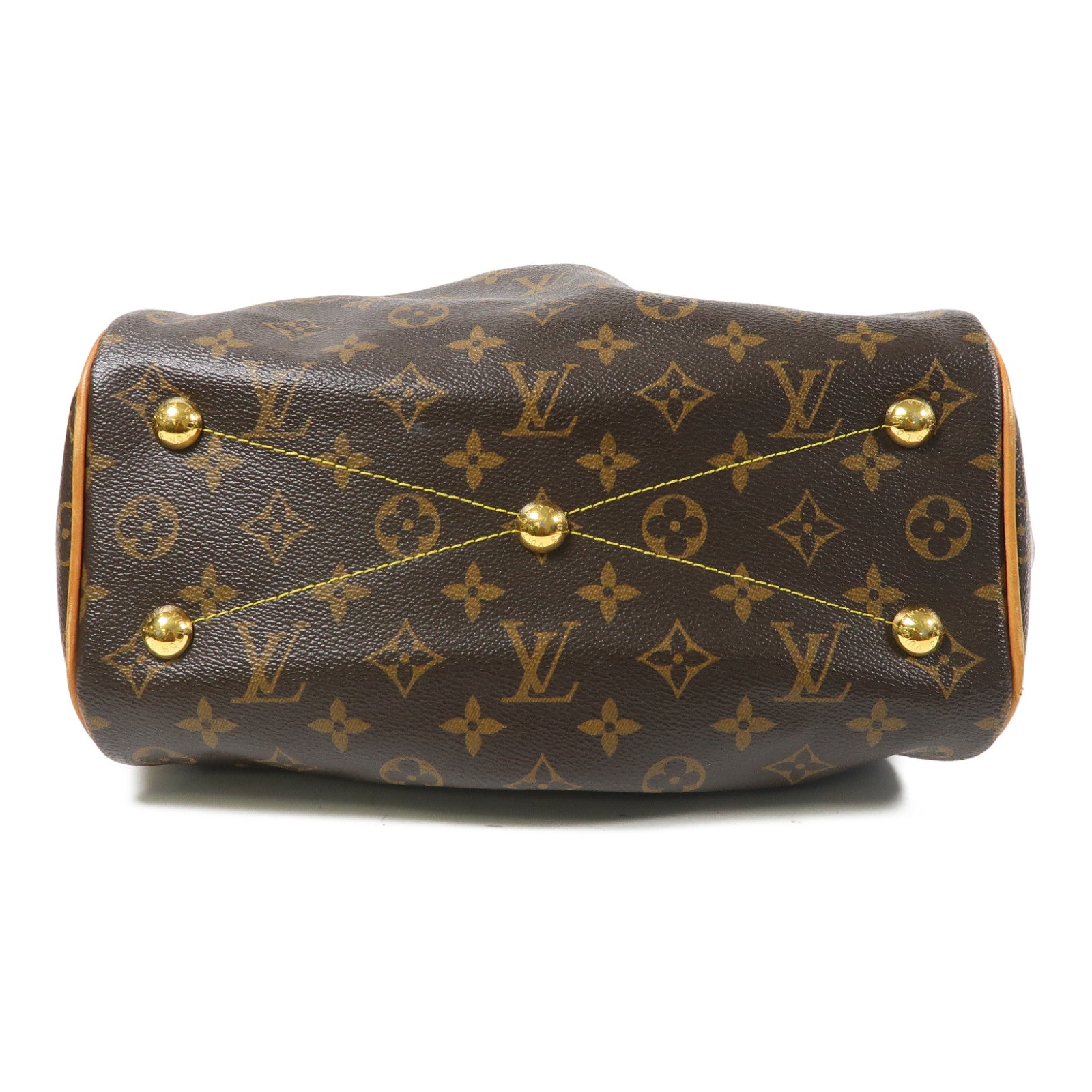 LOUIS VUITTON 【激減優惠】Monogram Tivoli PM金扣手挽袋啡色