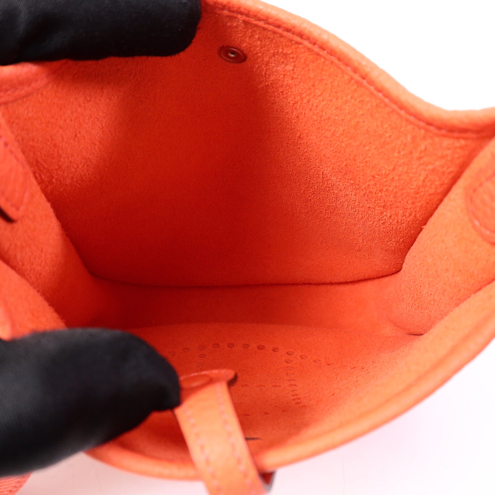 HERMES Clemence皮革Evelyne TPM肩背袋Rose Texas
