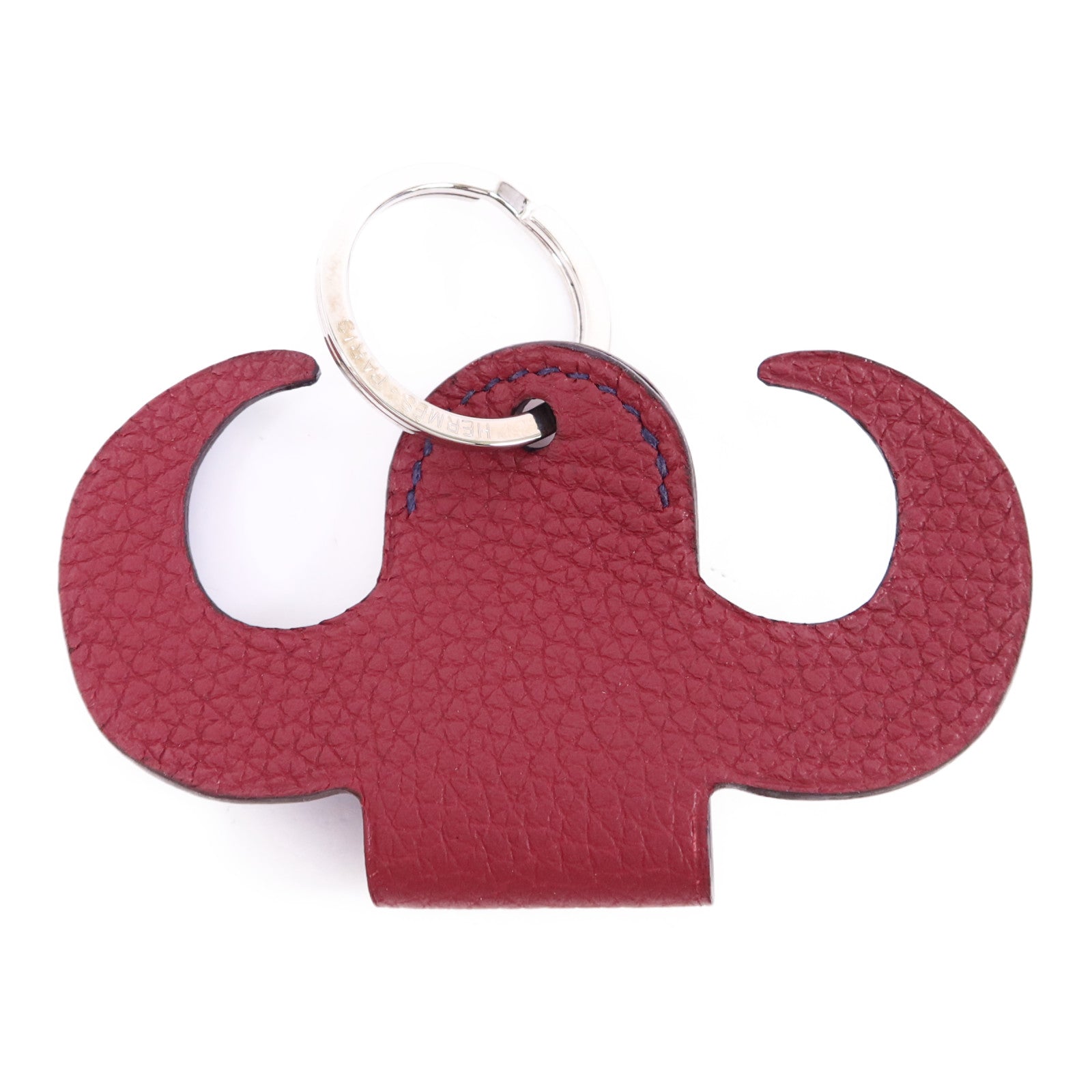 HERMES 【激減優惠】Clemence皮革/Epsom皮革Key Holder Charm銀扣鎖匙扣