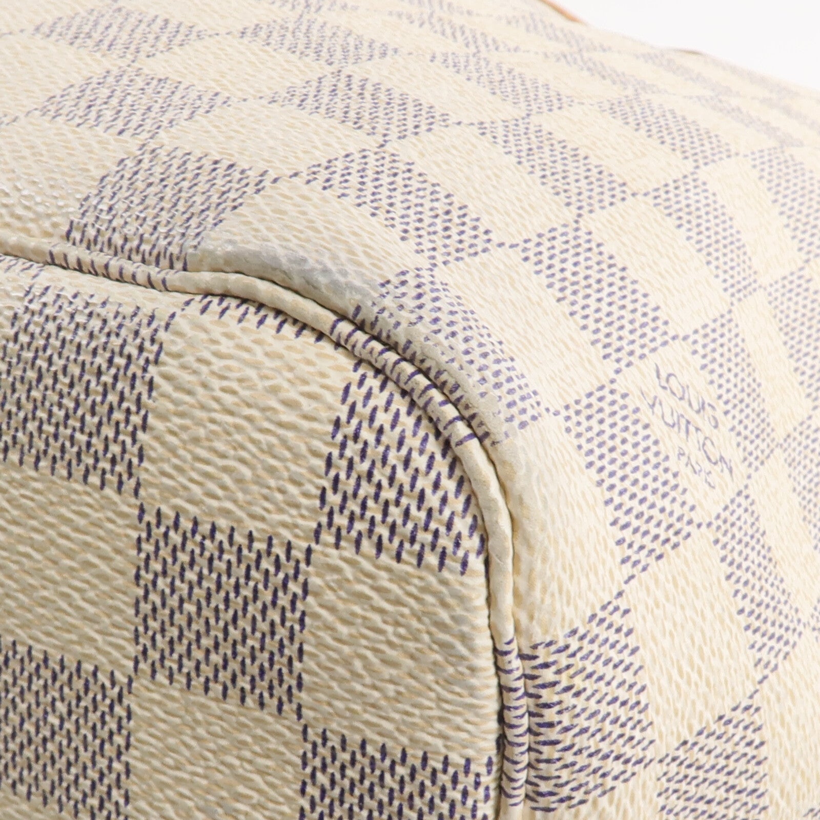 LOUIS VUITTON Damier Neverfull MM金扣手挽袋