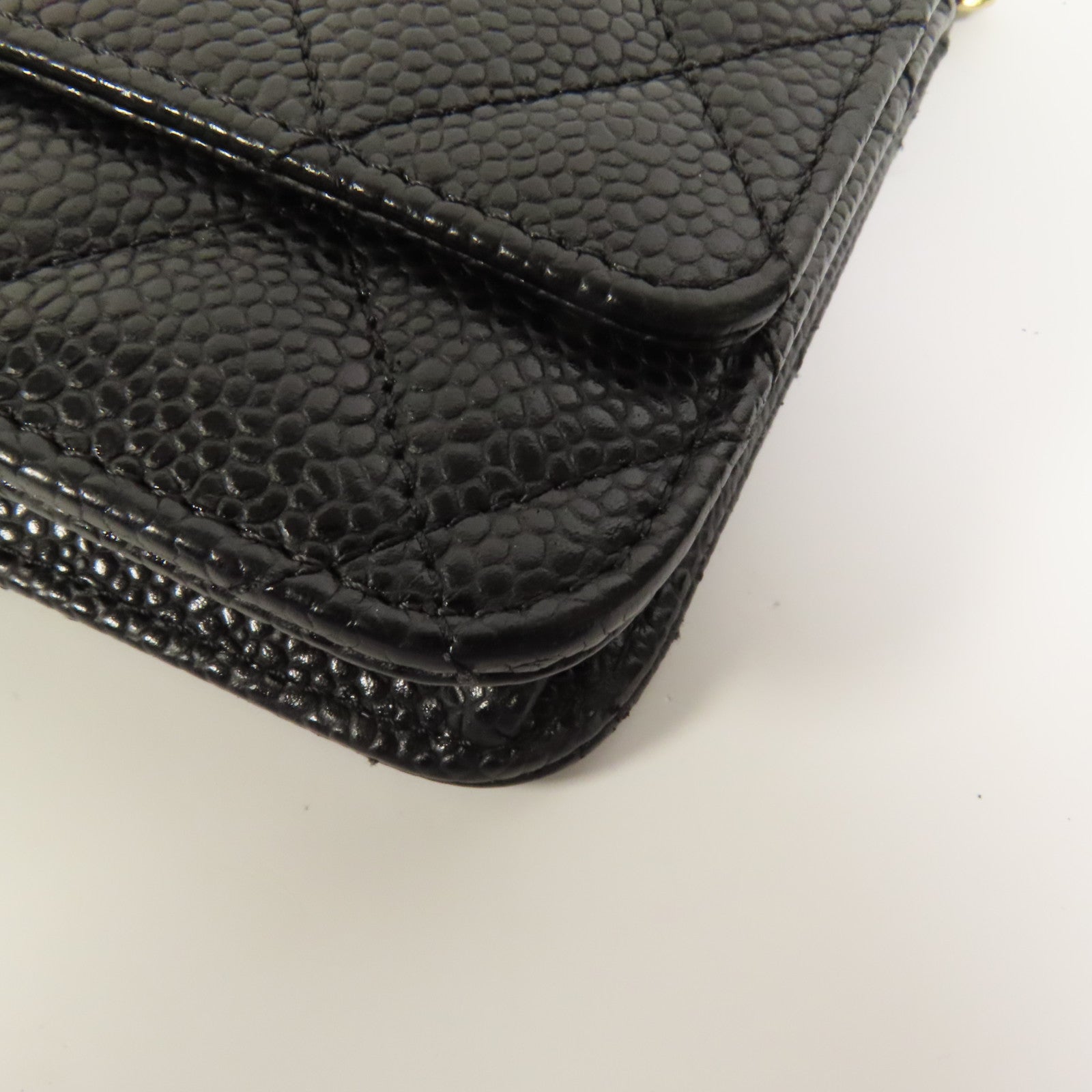 CHANEL 牛皮皮革WOC Wallet On Chain金扣鏈帶肩背袋