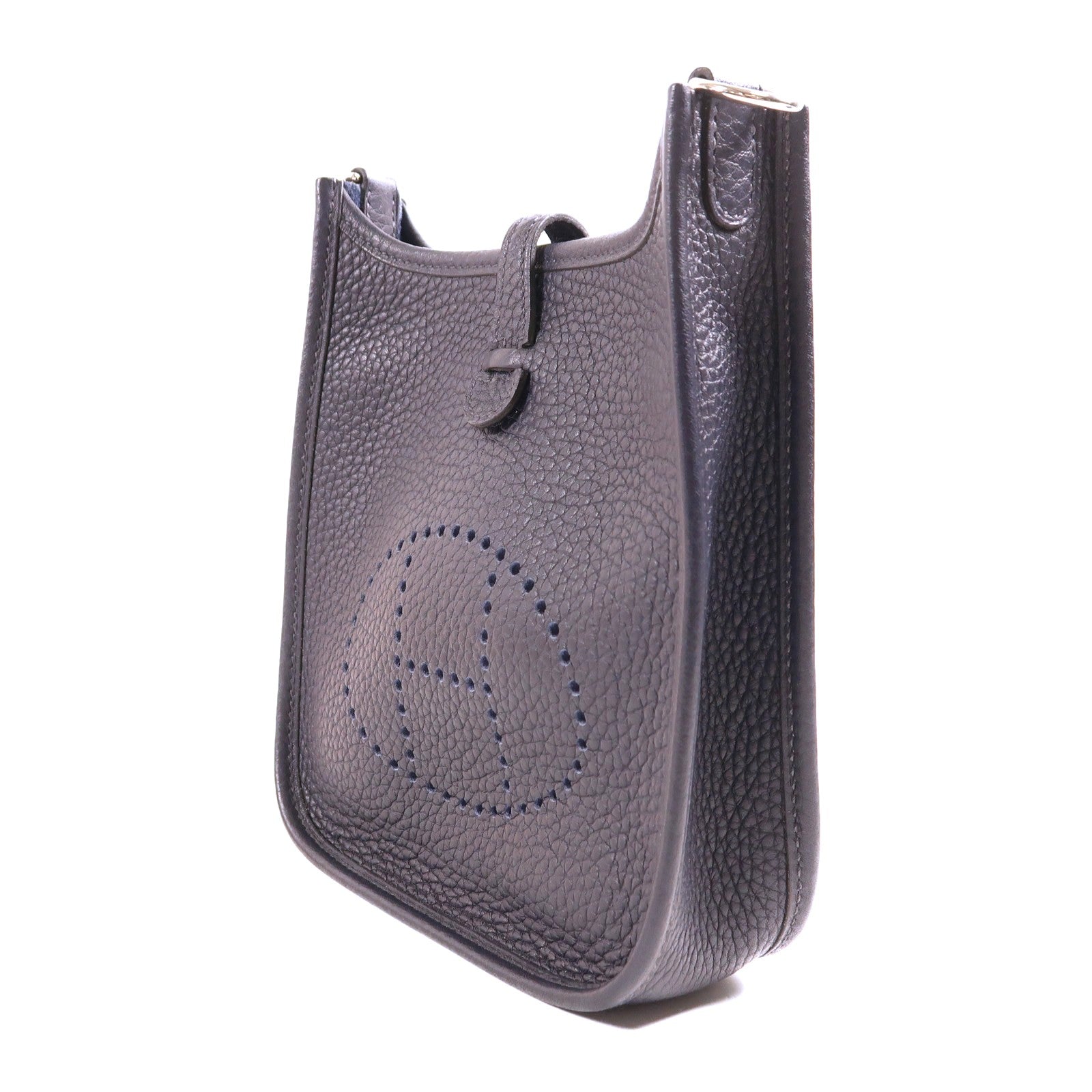 HERMES Clemence皮革Evelyne TPM銀扣肩背袋