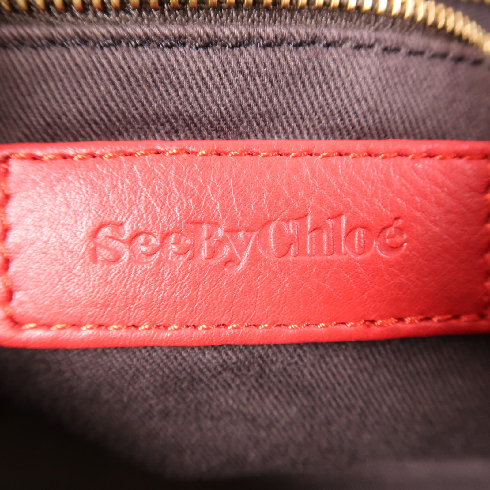 Chloe 牛皮皮革2 Way Shoulder金扣手挽肩背兩用袋