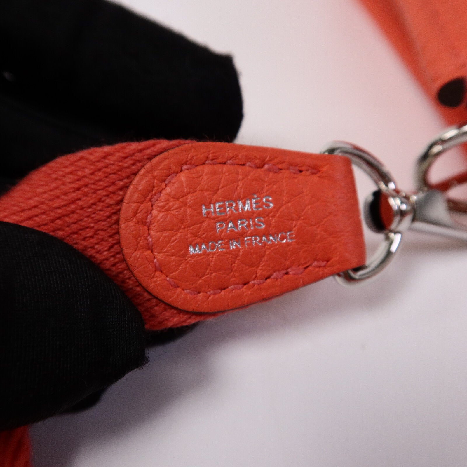 HERMES Clemence皮革Evelyne TPM肩背袋Rose Texas