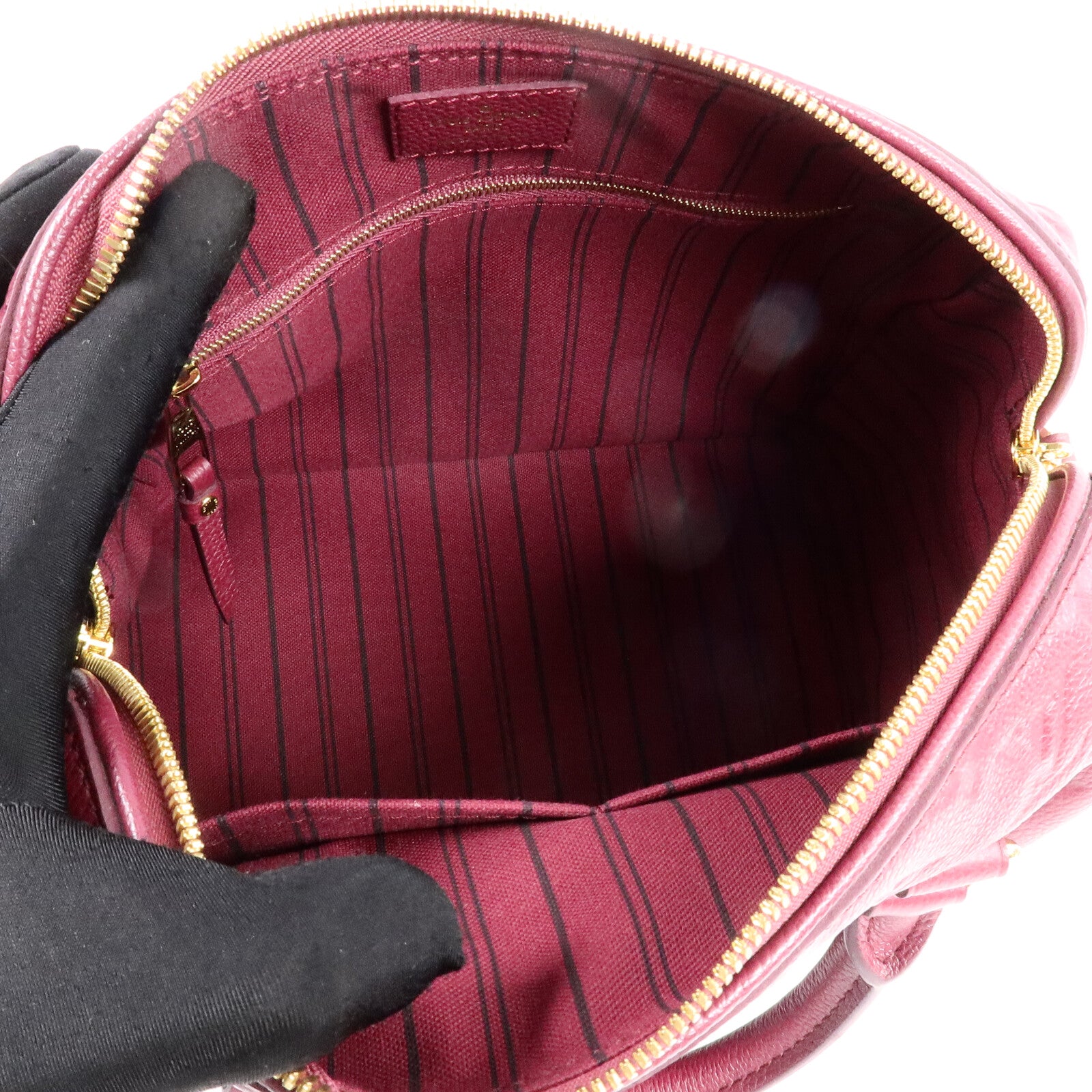 LOUIS VUITTON Monogram Empreinte Speedy 25手挽肩背兩用袋