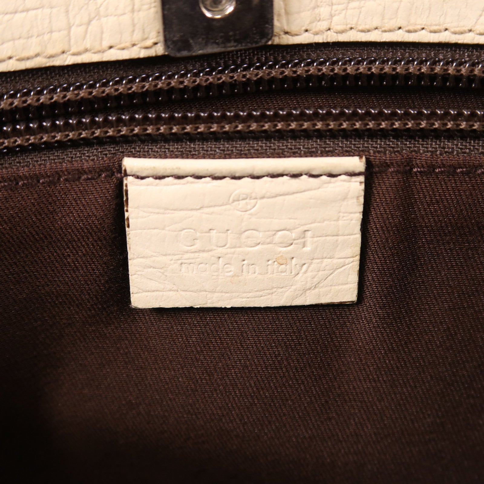 GUCCI 塗層帆布Shoulder Tote銀扣肩背袋/手挽袋
