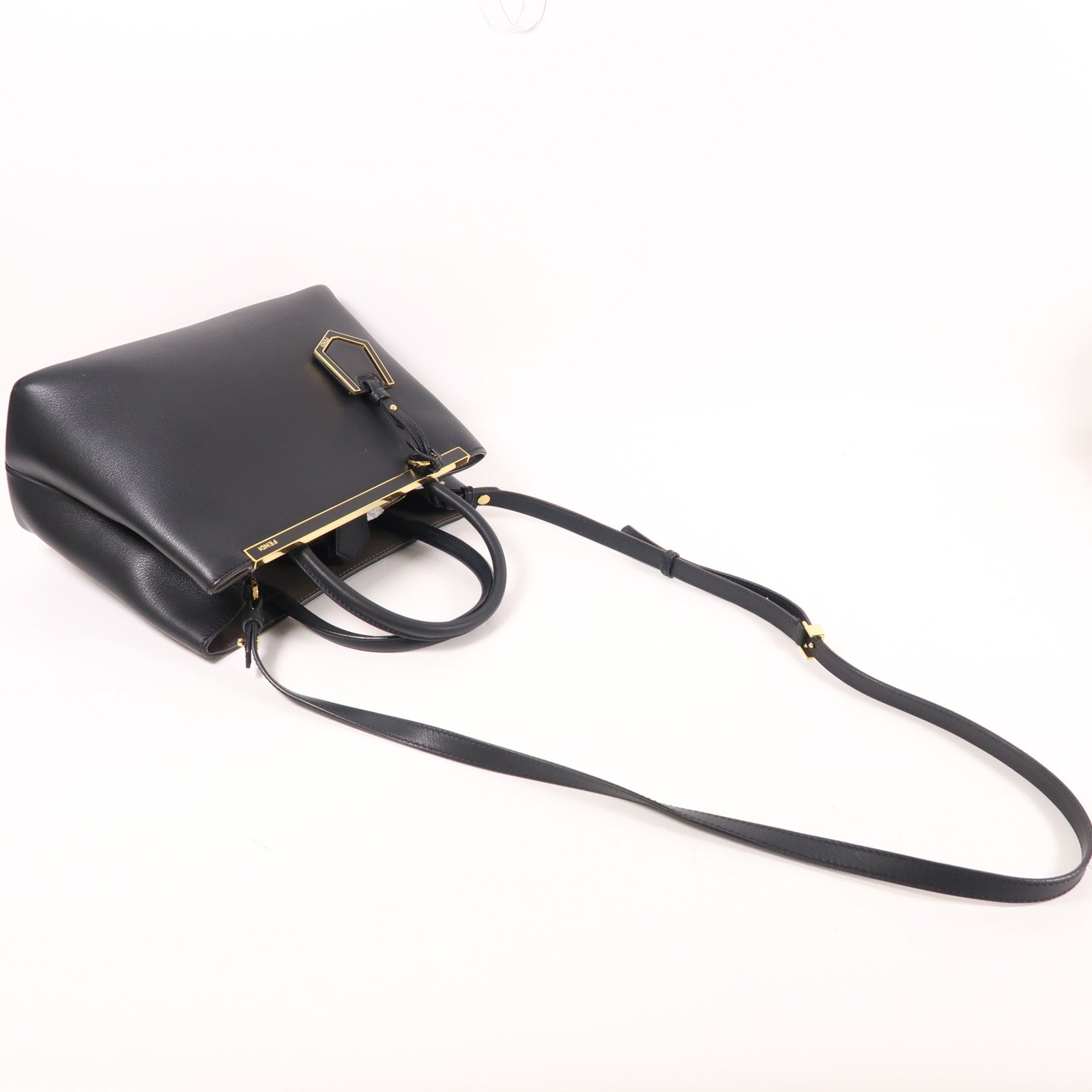 FENDI 【激減優惠】牛皮皮革2 Jours金扣手挽肩背兩用袋